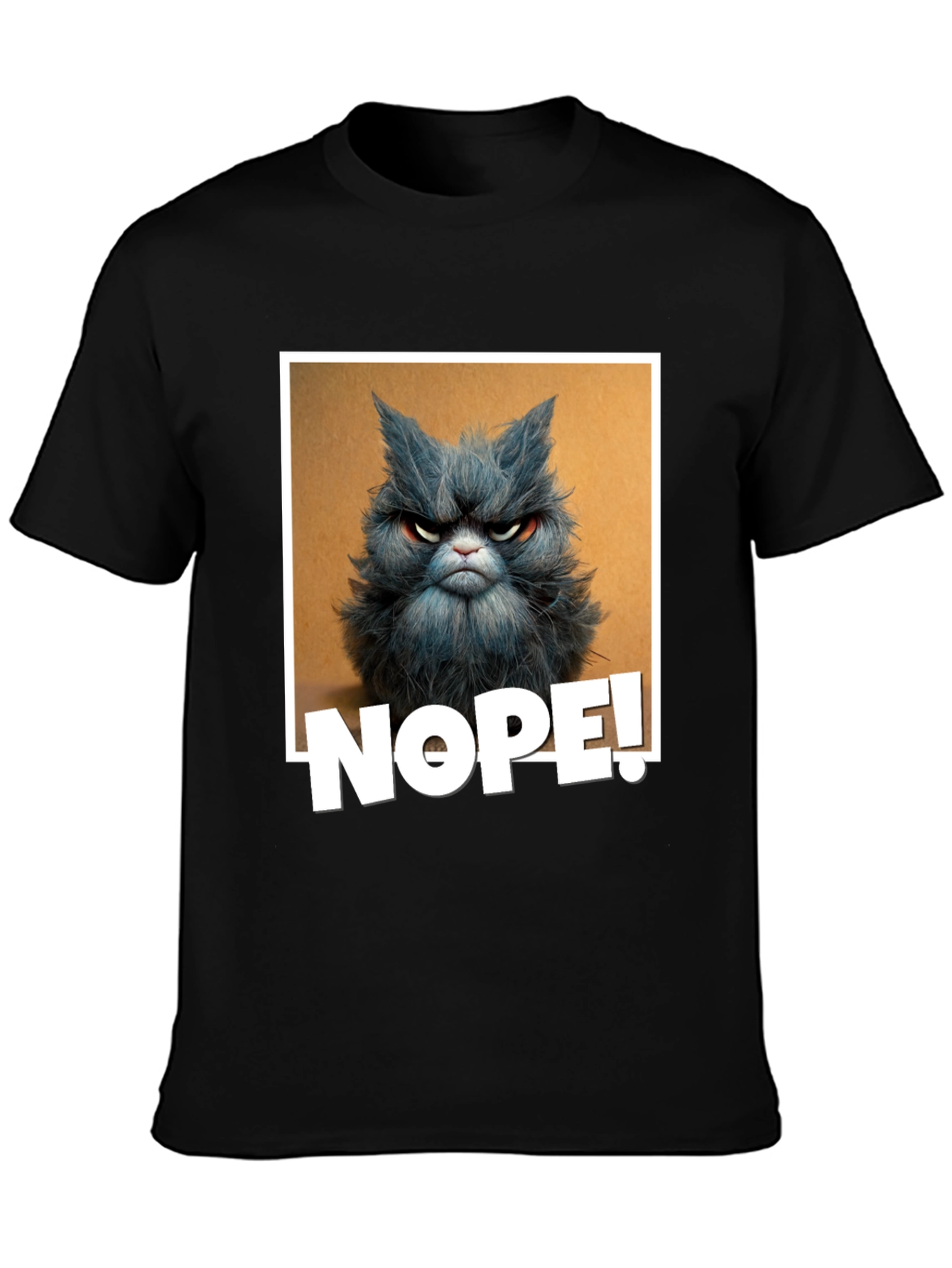 Black Grumpy Cat "NOPE!" Graphic Tee view 3