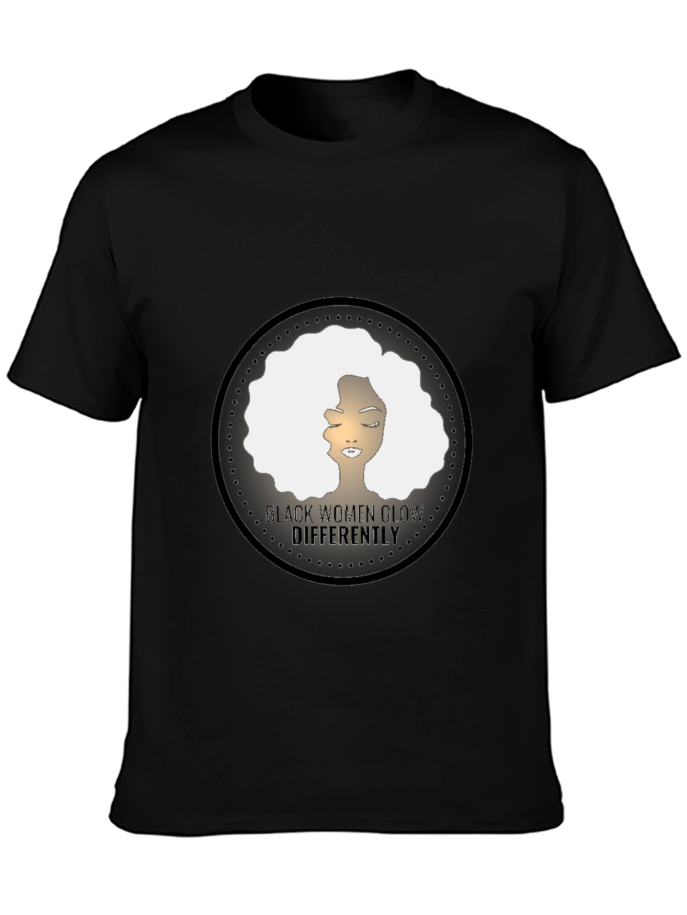 Black Black Women Glow Differently Graphic Tee view 3