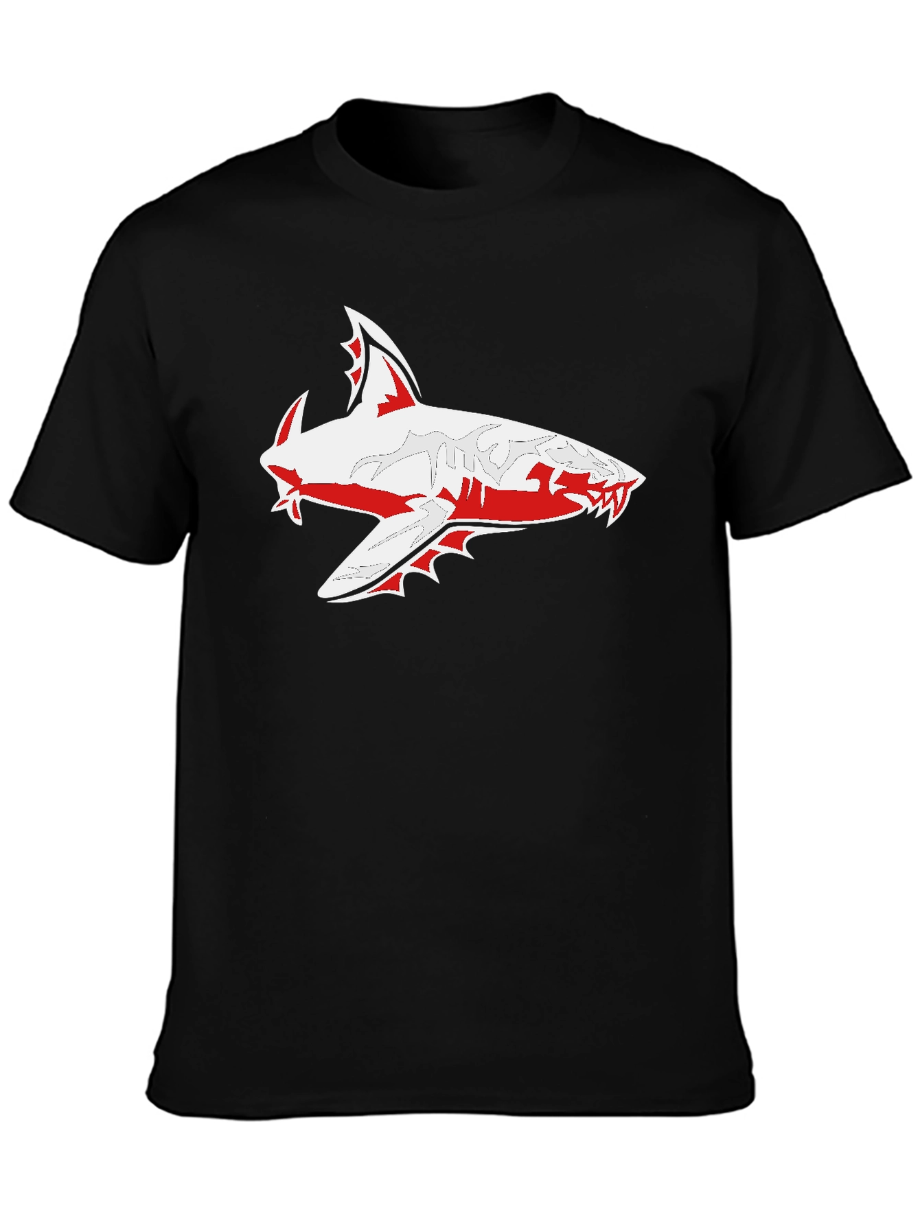 Black Shark Graphic Black Tee - Bold and Stylish view 3