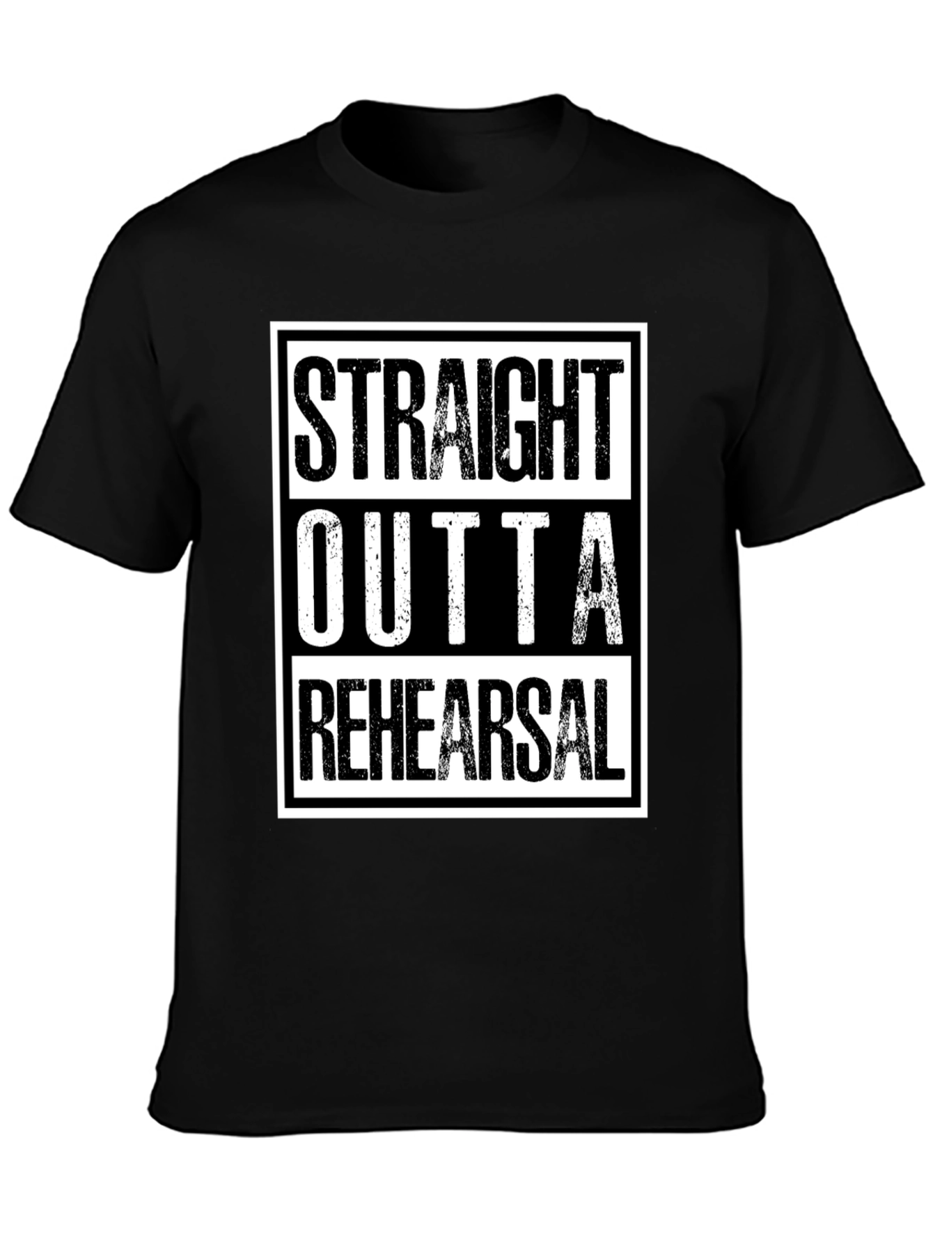 Black Straight Outta Rehearsal Graphic Tee view 3