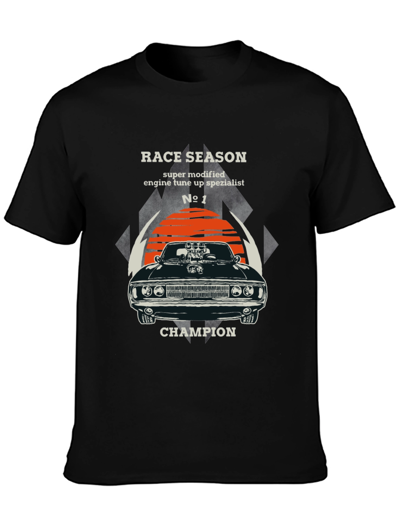 Black Race Season Champion Graphic T-Shirt view 3