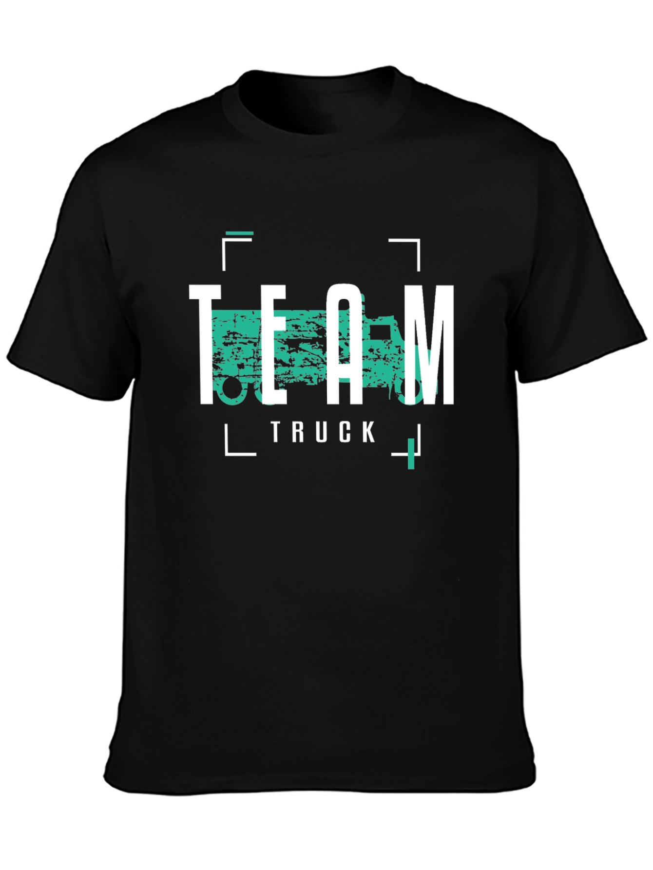 Black Team Truck Graphic Tee - Cool Black T-Shirt view 3