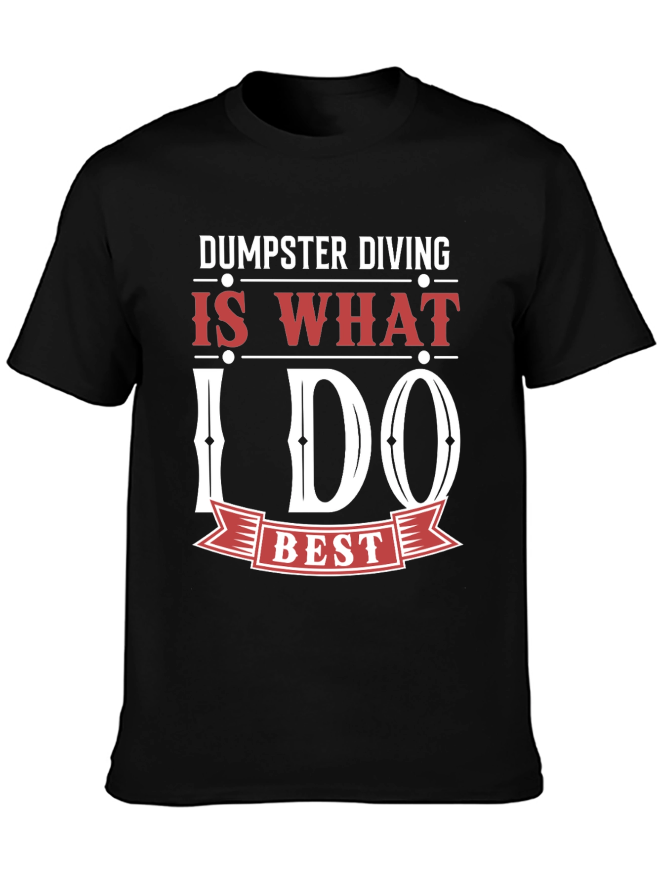 Black Dumpster Diving Graphic Tee - Black view 3