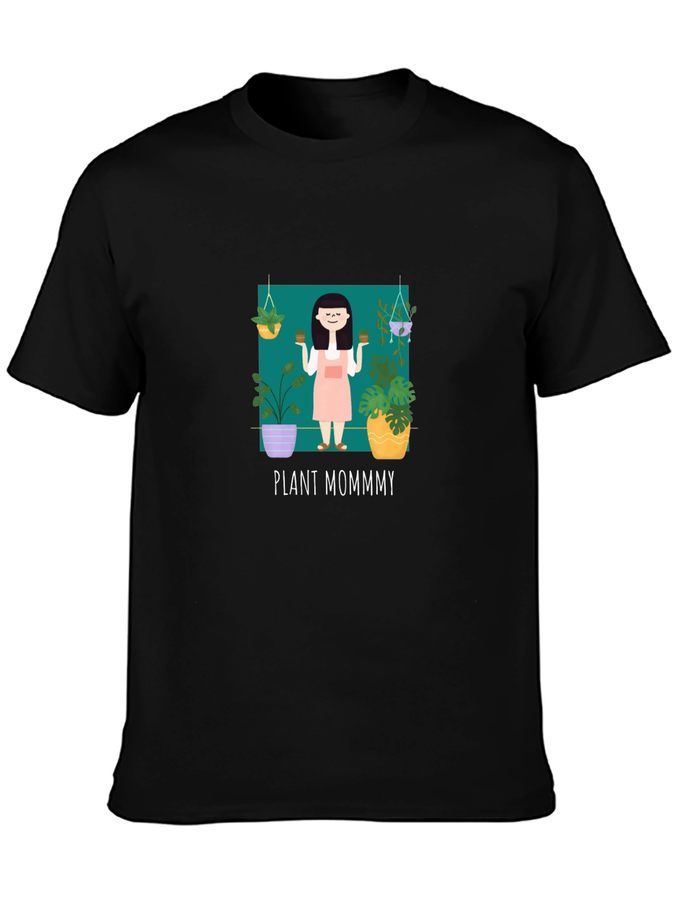 Black Plant Mommy Graphic T-Shirt view 3