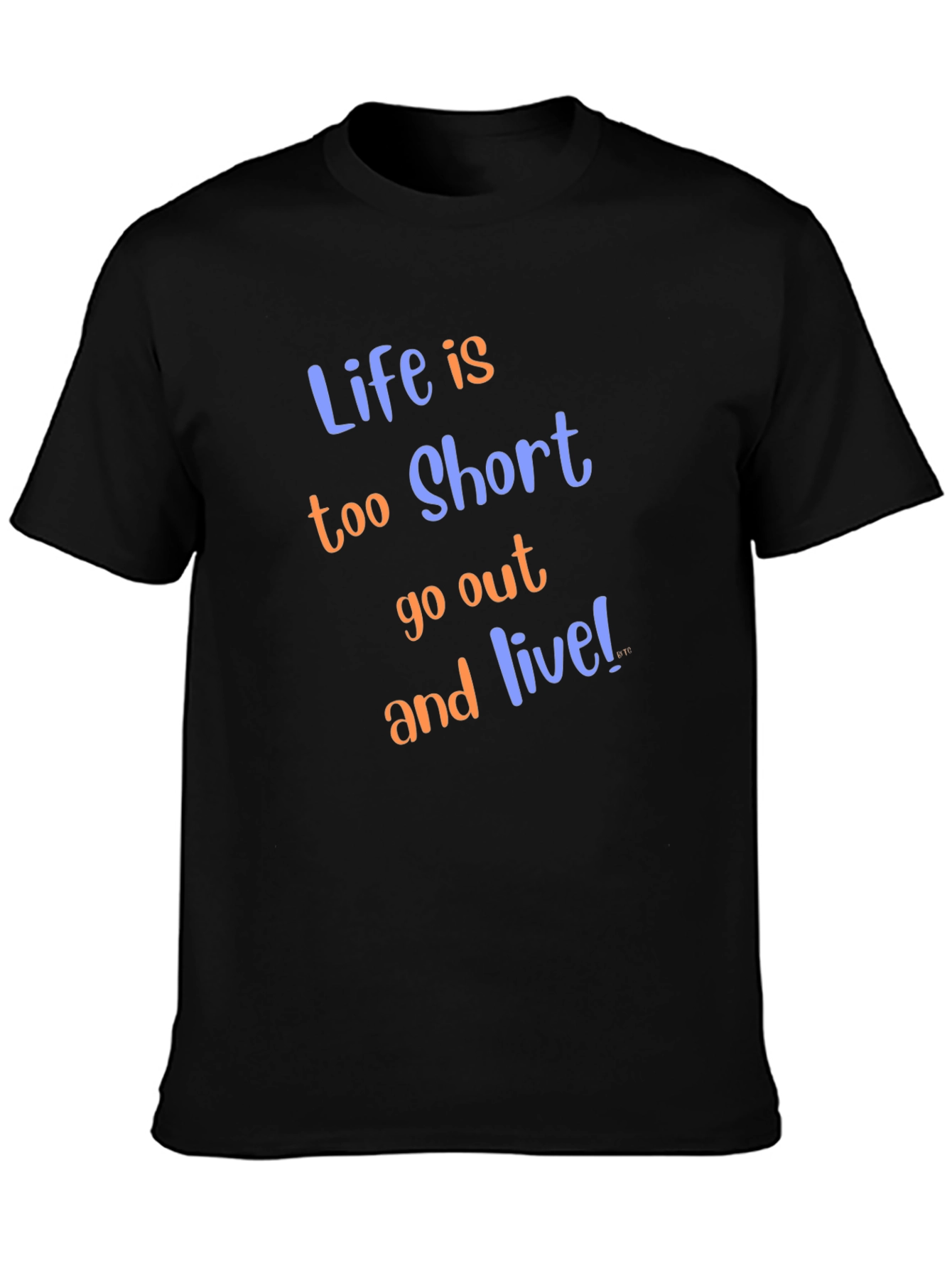 Black Life Is Too Short Graphic Tee view 3