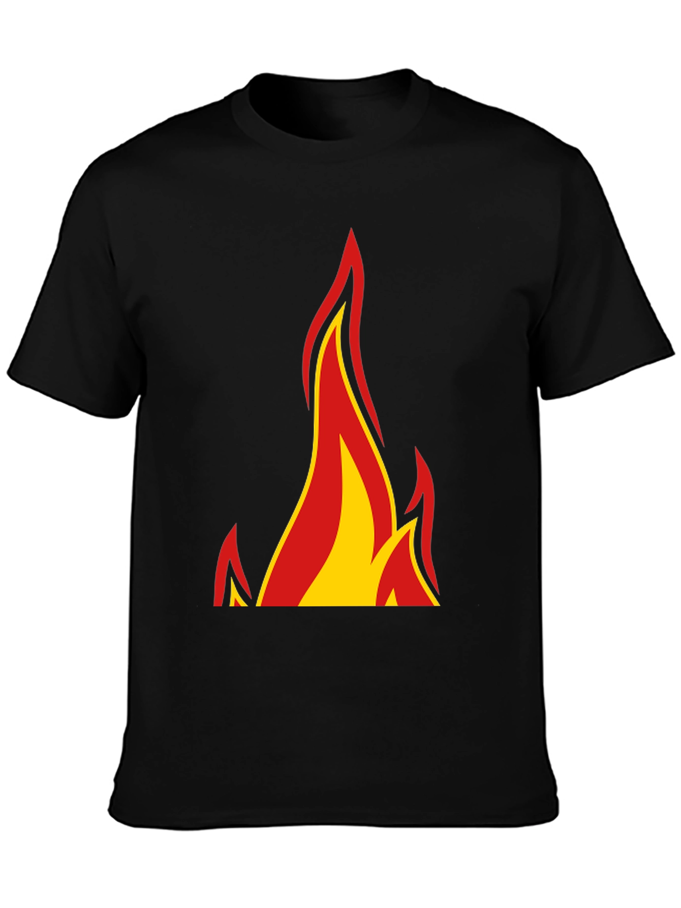 Black Flame Graphic Black T-Shirt - Bold & Stylish view 3