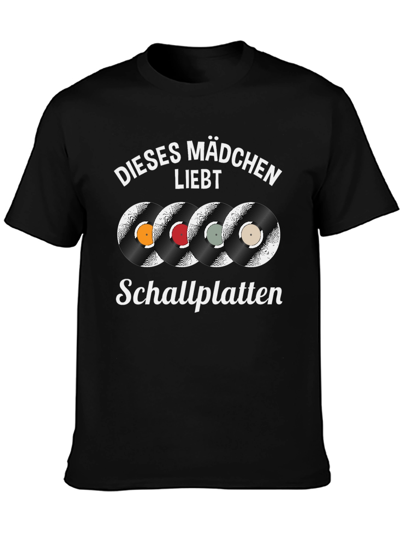 Black Vinyl Record Lover T-Shirt - Dieses Mädchen Liebt Schallplatten view 3