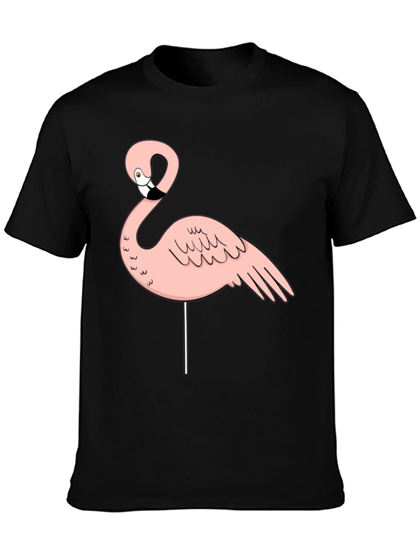 Flamingo Graphic Tee - Black Cotton Blend - 3
