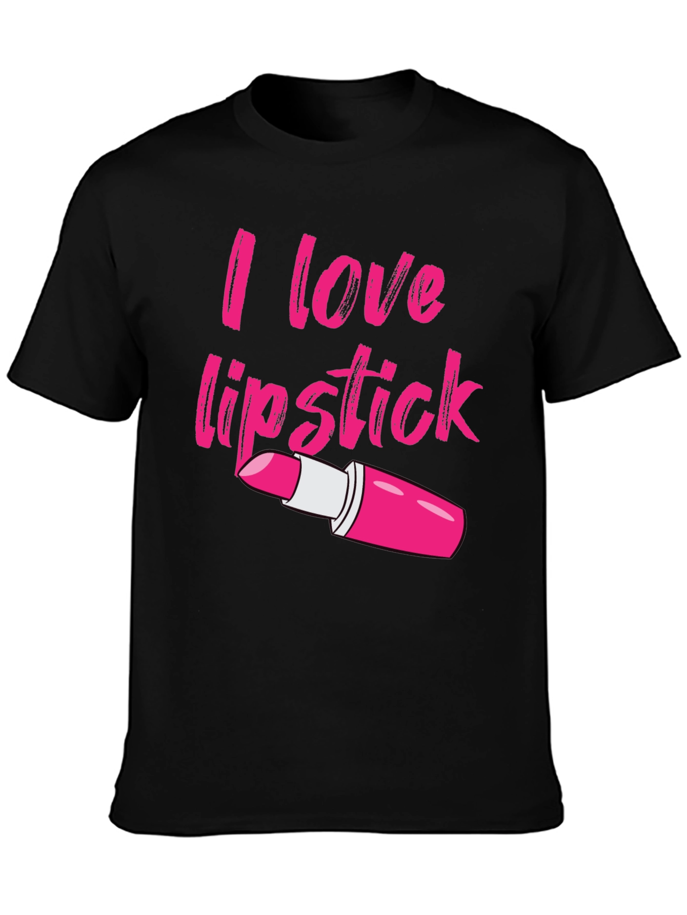 Black I Love Lipstick Graphic Tee - Unisex Cotton Blend view 3