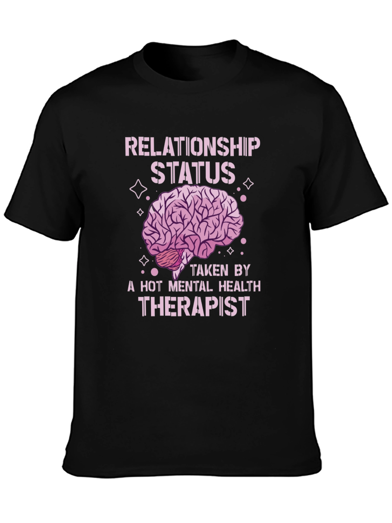 Black Relationship Status Therapist T-Shirt view 3