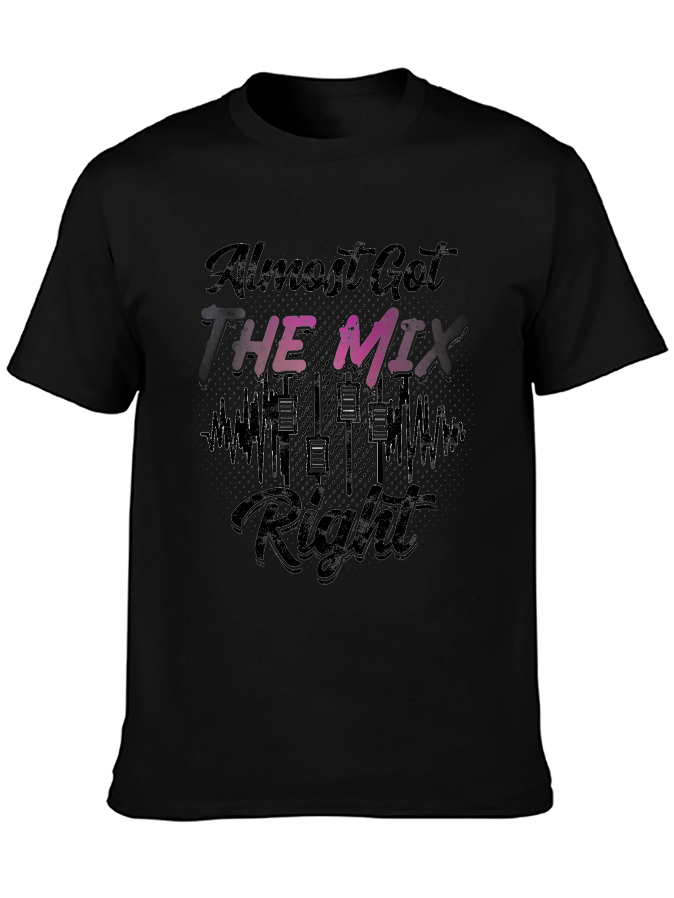 Black Almost Got the Mix Right T-Shirt - Black view 3
