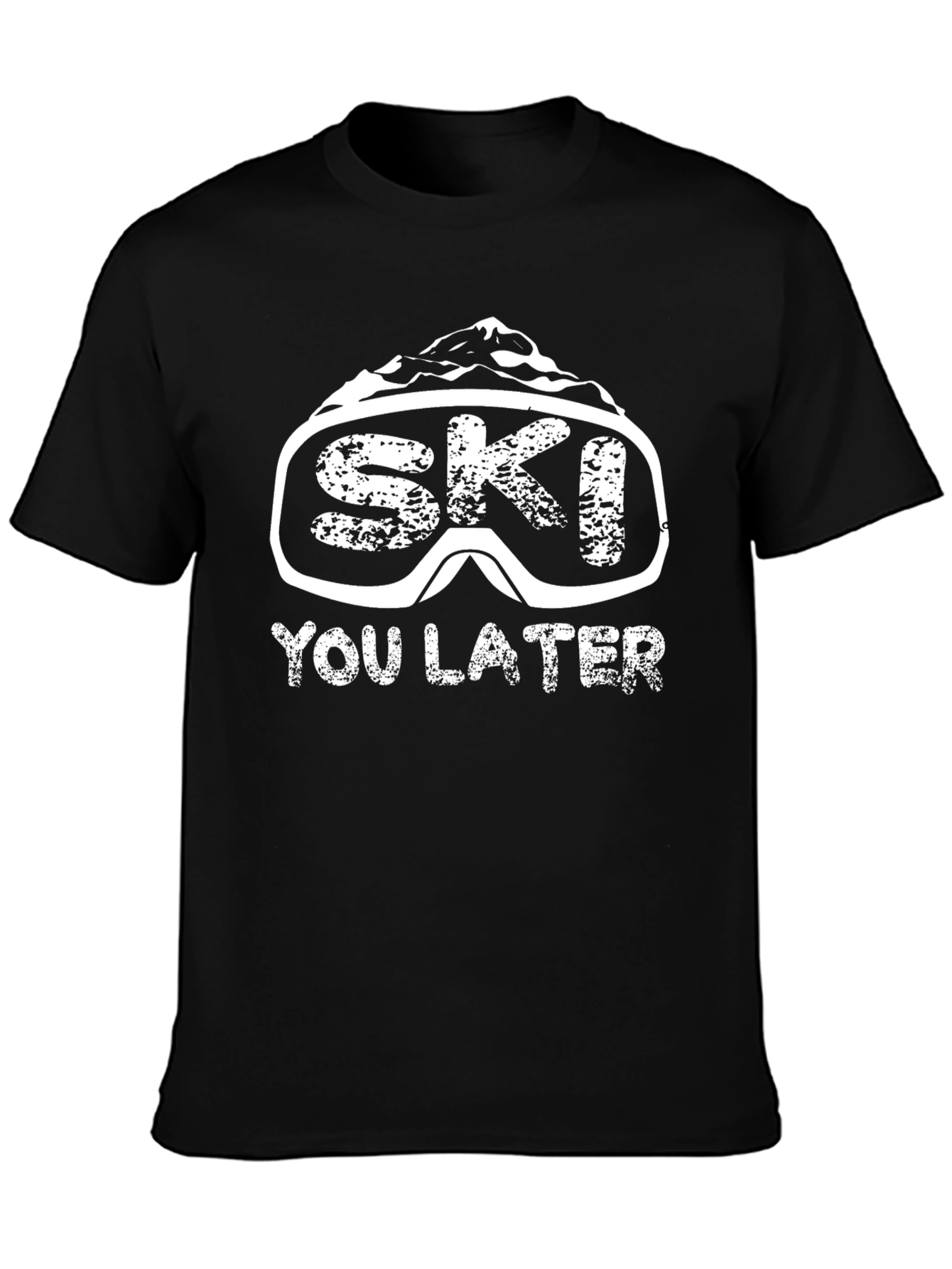 Black Ski You Later Black T-Shirt view 3
