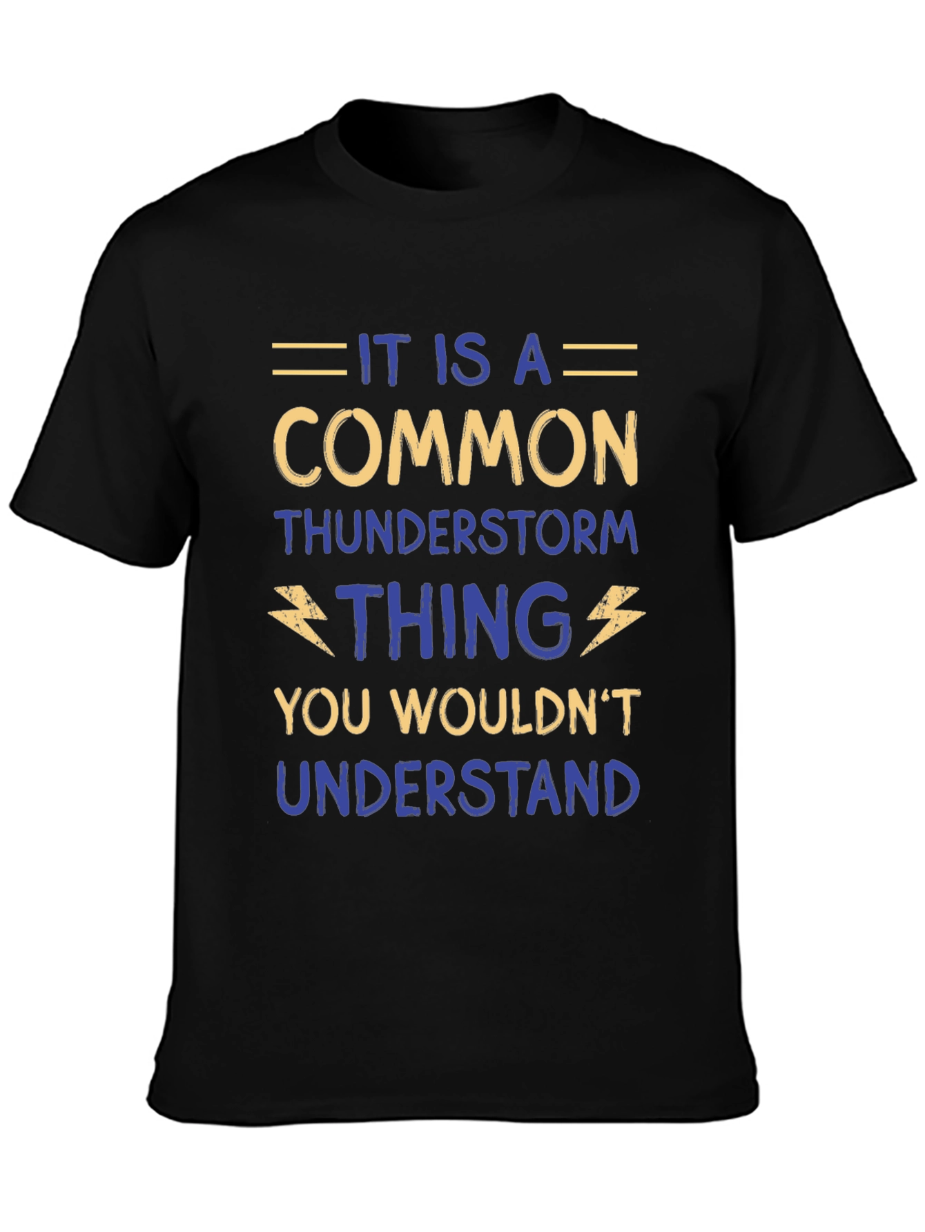 Black Common Thunderstorm Thing Men's T-Shirt view 3