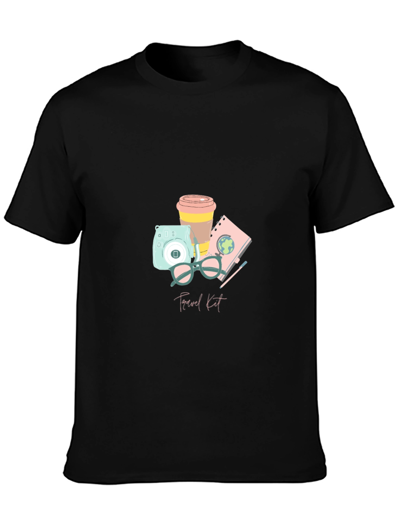 Black Travel Kit Graphic Tee - Vacation Ready! view 3