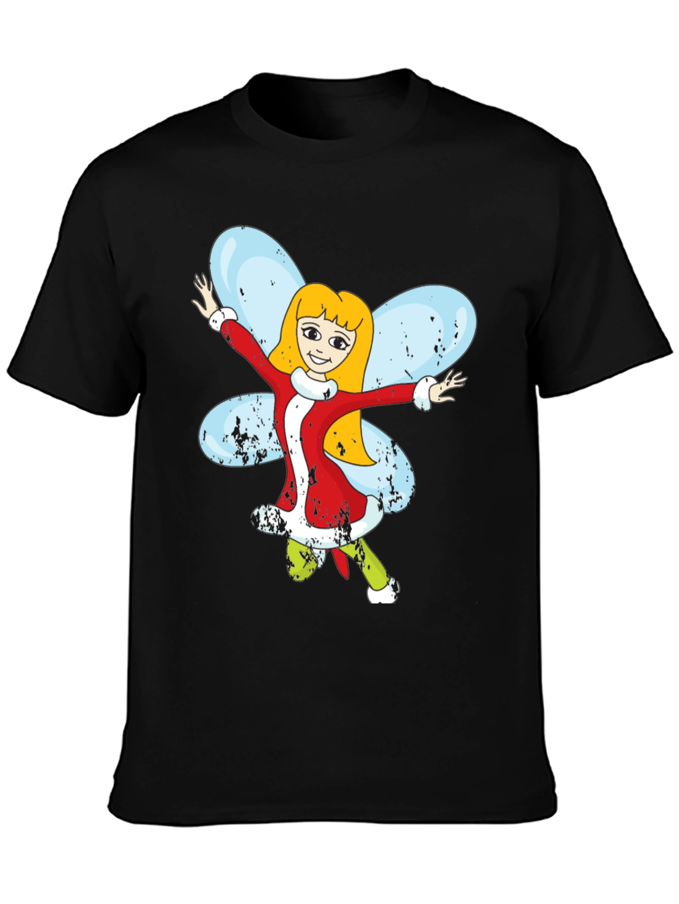Black Fairy Graphic Black T-Shirt view 3