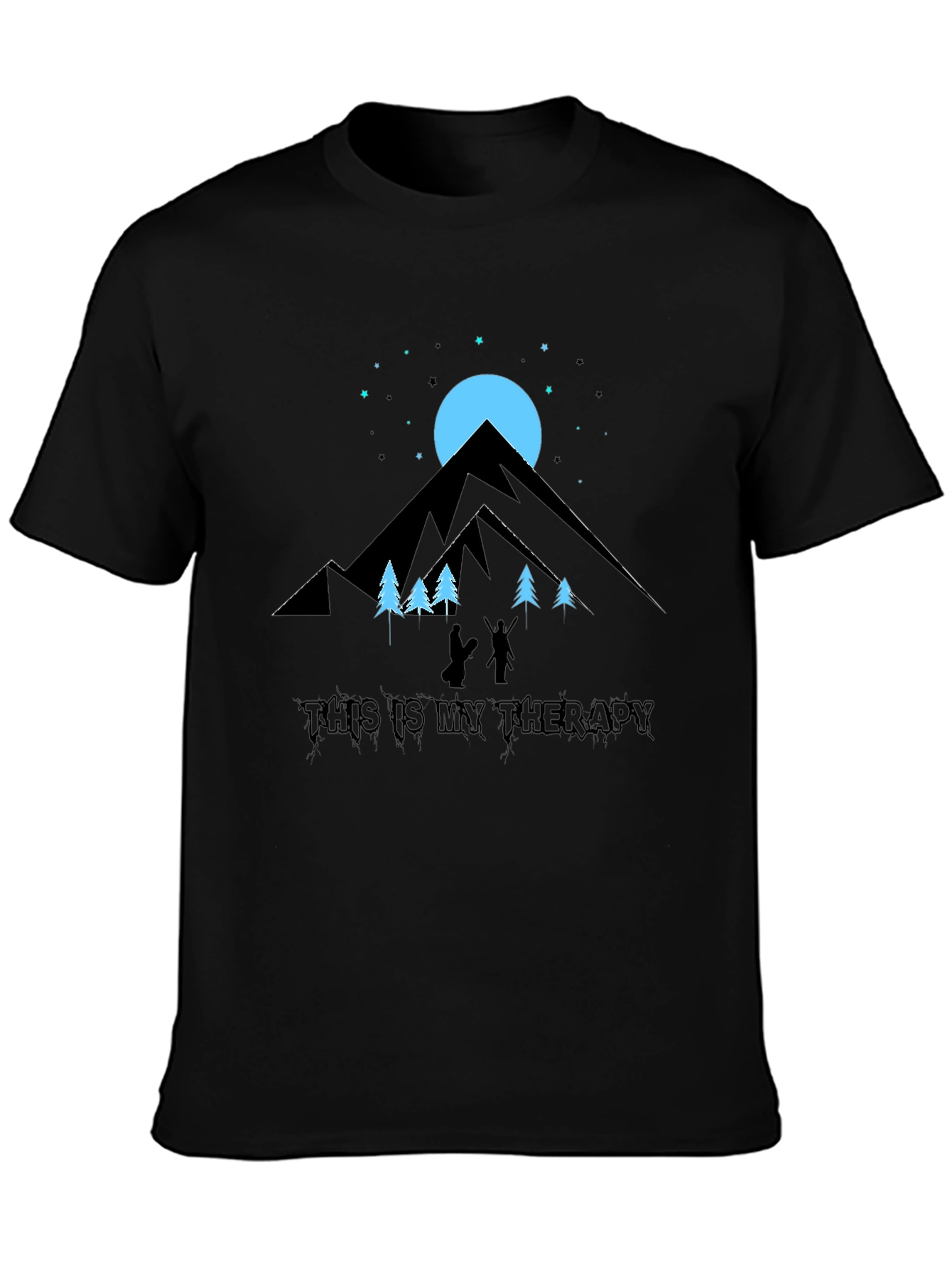 Black Mountain Therapy Black Graphic Tee view 3