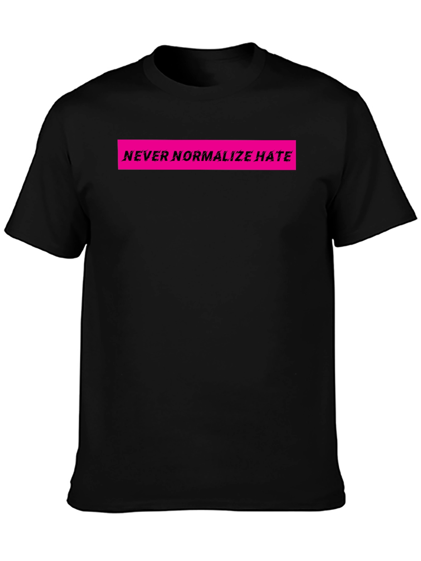 Black Never Normalize Hate Graphic Tee view 3