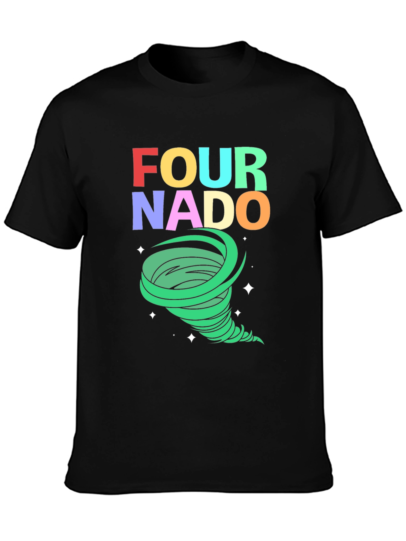 Black Fournado Graphic T-Shirt view 3