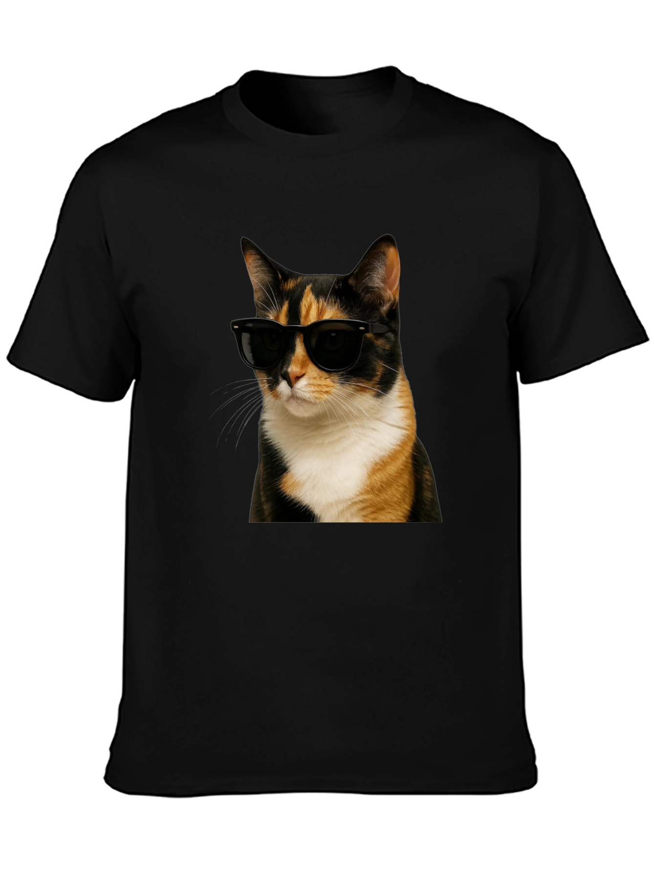 Black Cool Cat Graphic T-Shirt - Black view 3