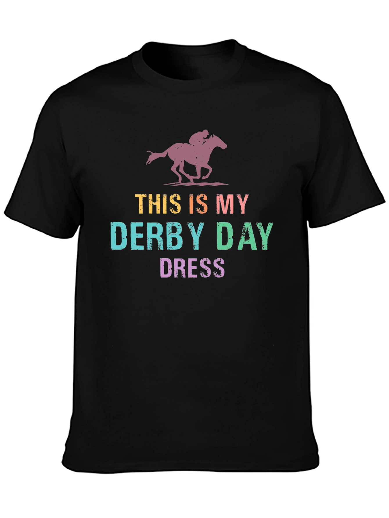 Black Derby Day T-Shirt - This is My Derby Day Dress view 3