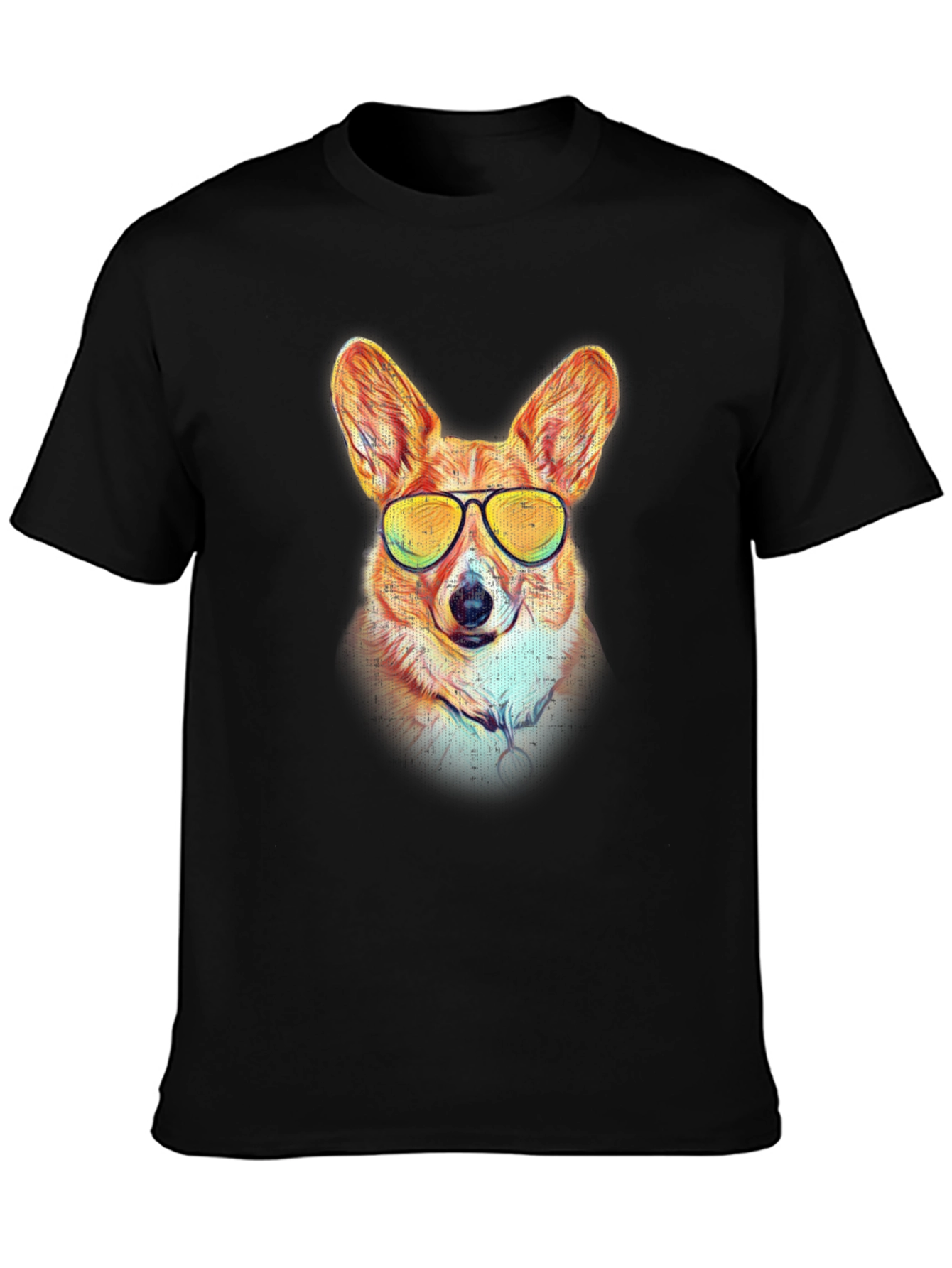 Black Cool Corgi Graphic Tee - Black view 3