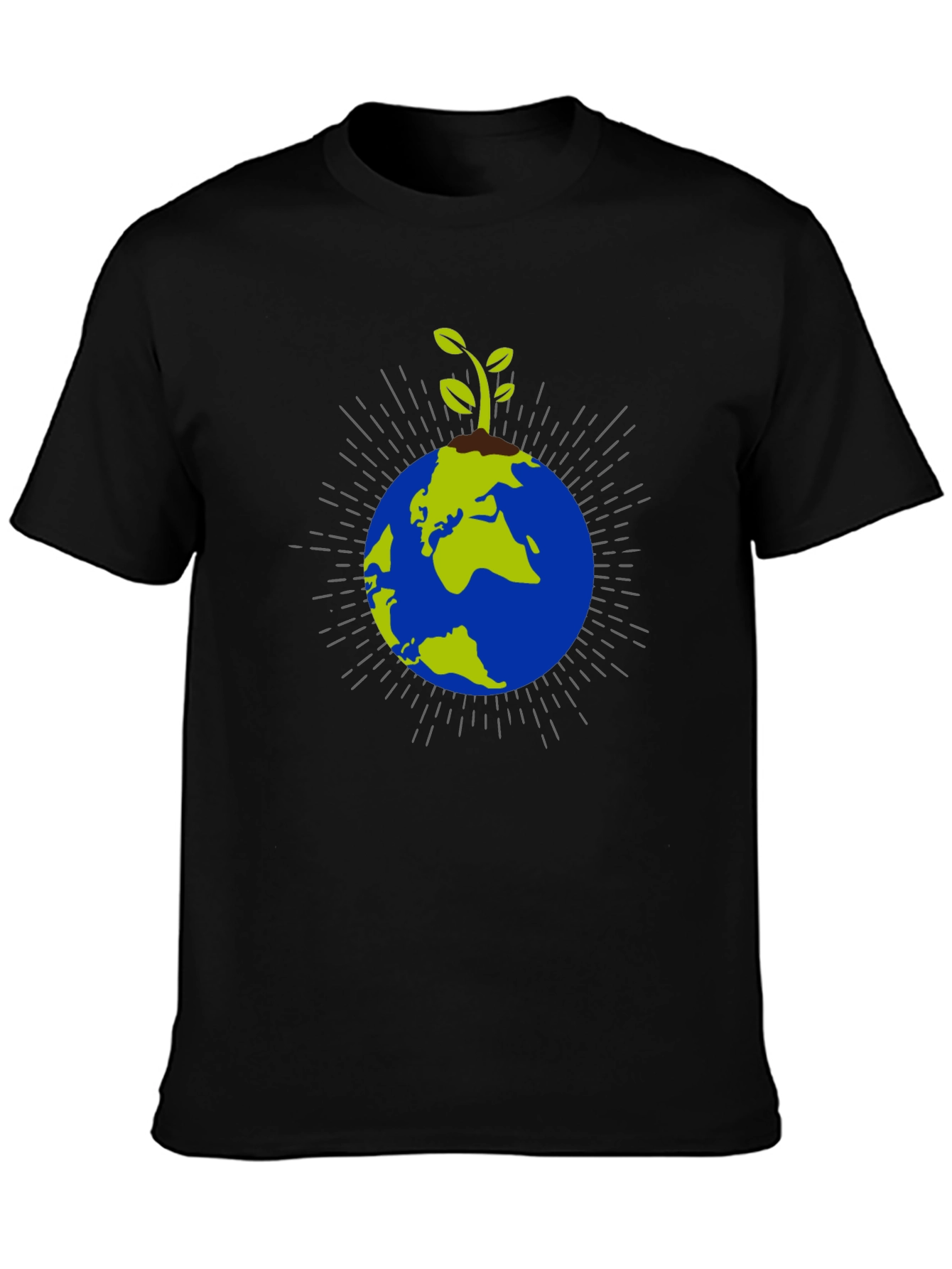 Black Earth Sprout Graphic Tee - Eco Friendly Fashion view 3