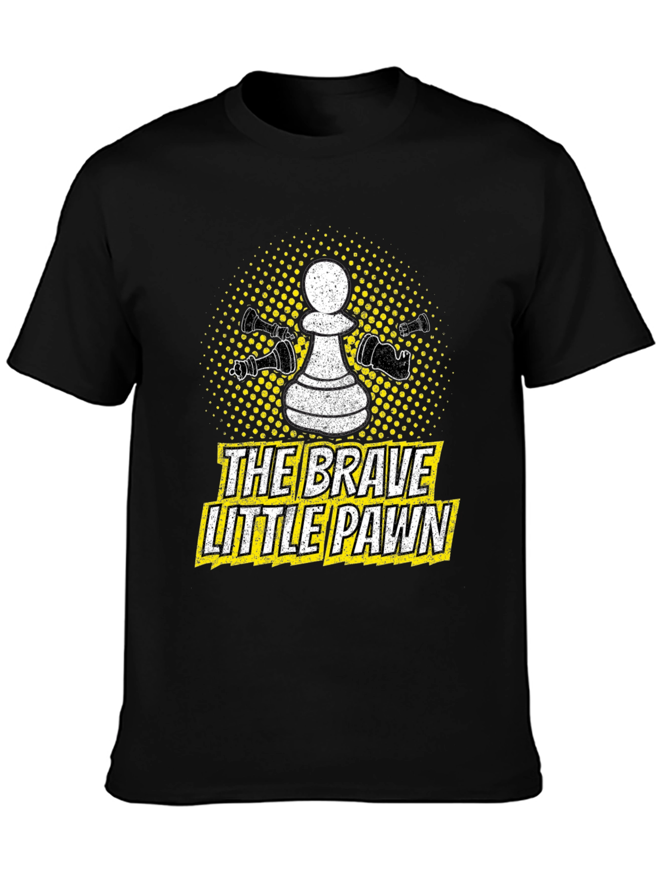 Black The Brave Little Pawn Graphic T-Shirt view 3