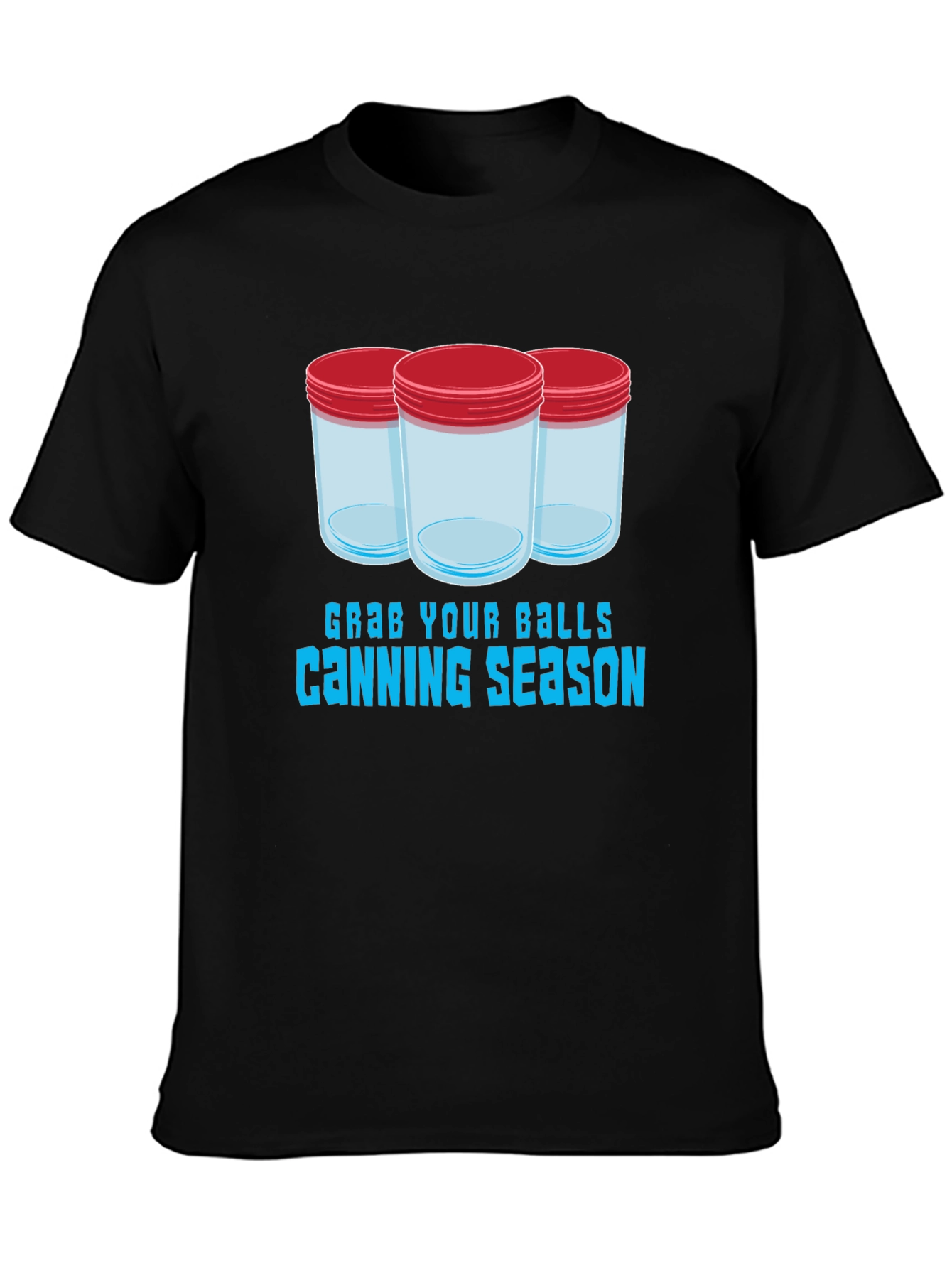 Black Grab Your Balls Canning Season T-Shirt view 3