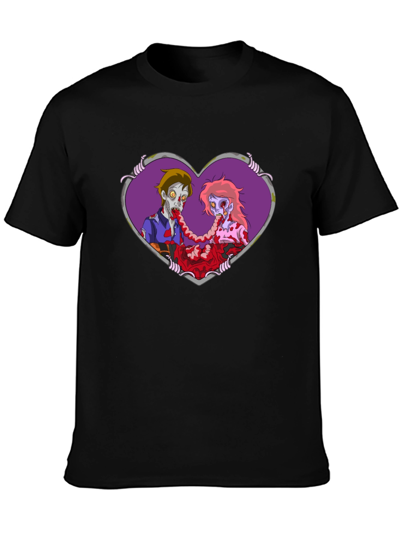 Black Zombie Love T-Shirt - Black Tee view 3