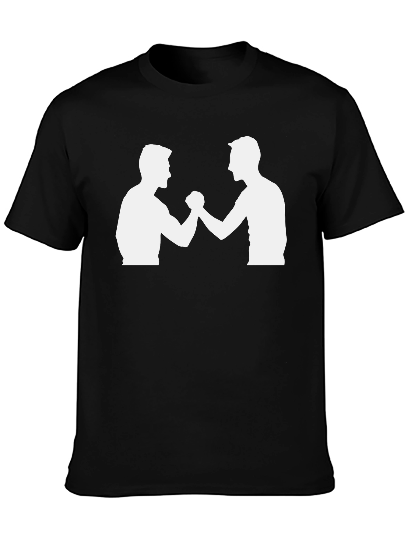 Black Arm Wrestling Black T-Shirt view 3