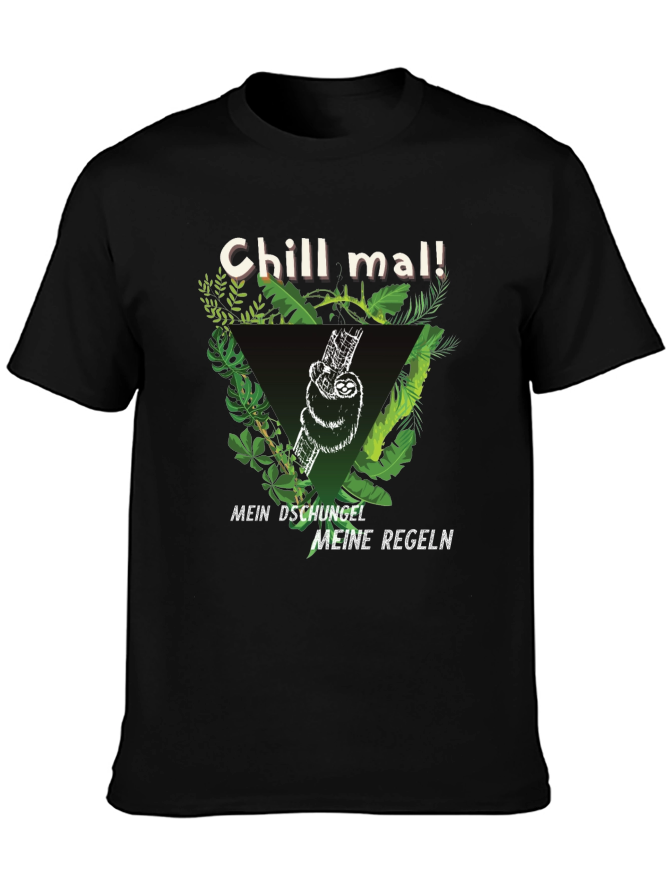 Black Chill Mal Sloth T-Shirt - Men's Black Graphic Tee view 3