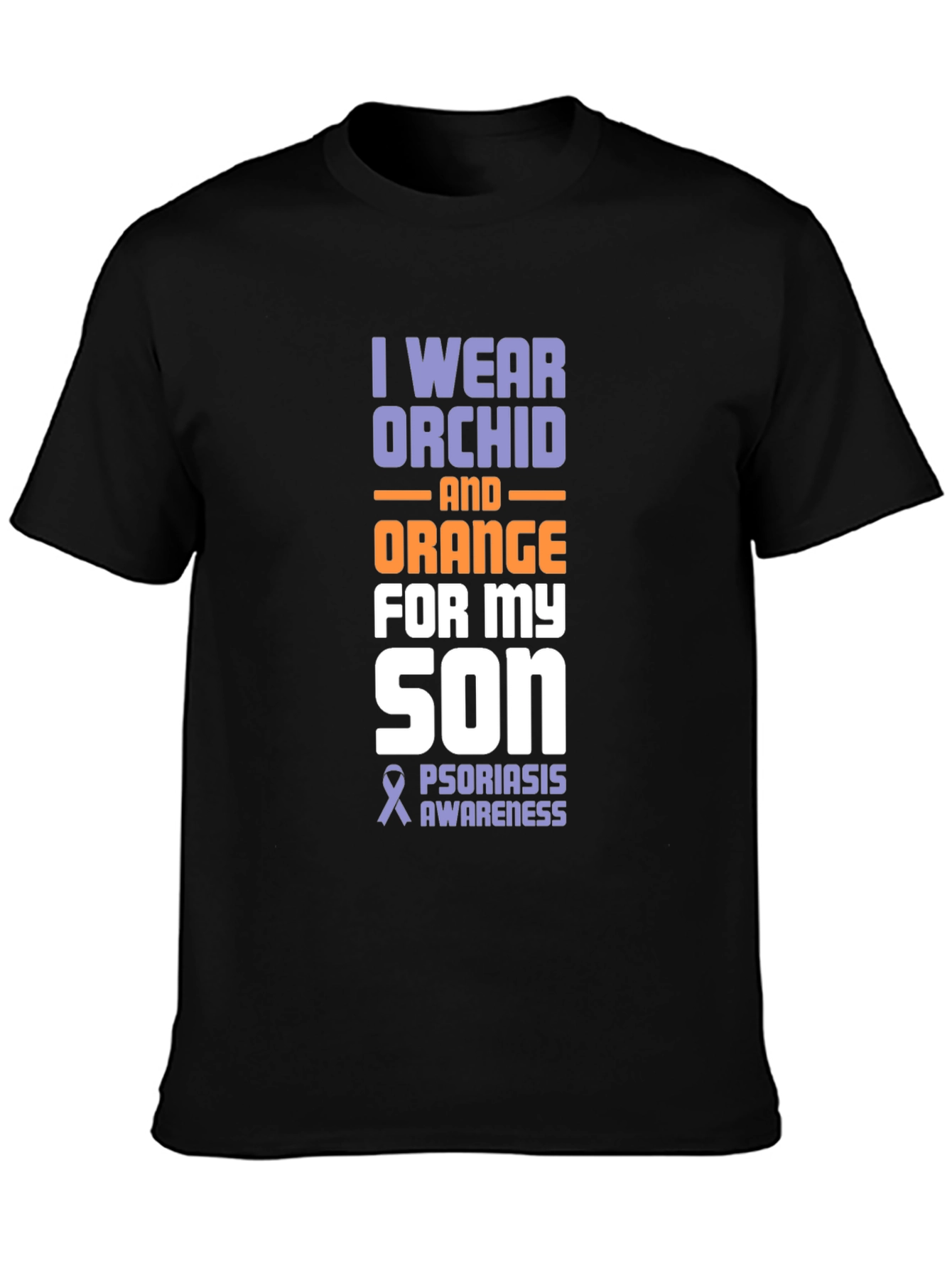 Orchid & Orange Psoriasis Awareness Son T-Shirt - 3
