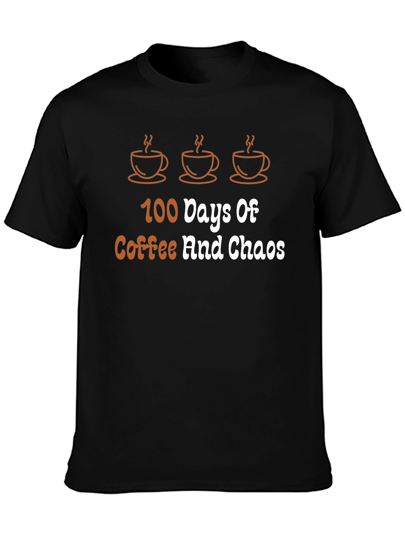 Black Coffee & Chaos Black T-Shirt view 3