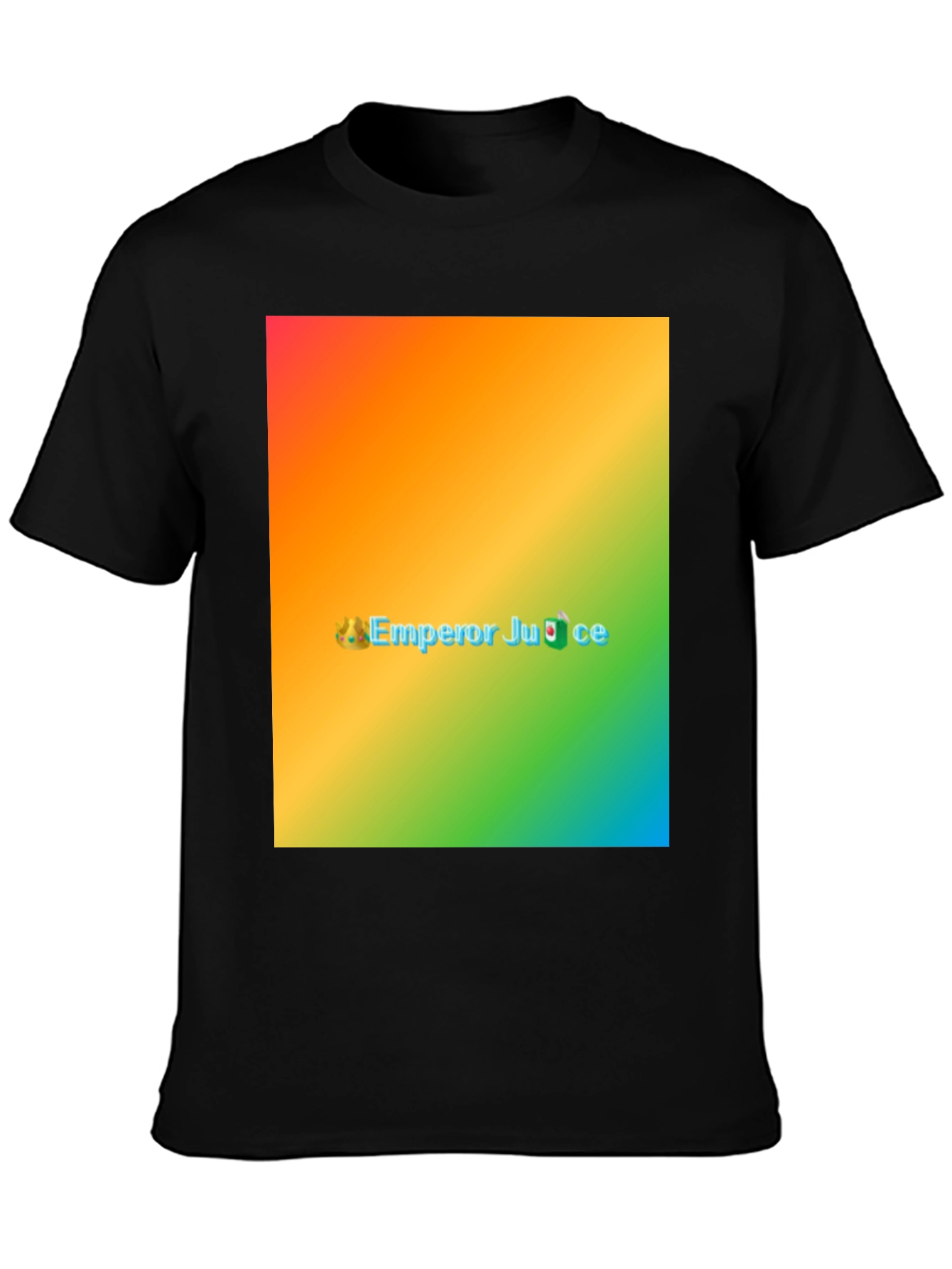 Black Emperor Juice Rainbow T-Shirt - Novelty Graphic Tee view 3