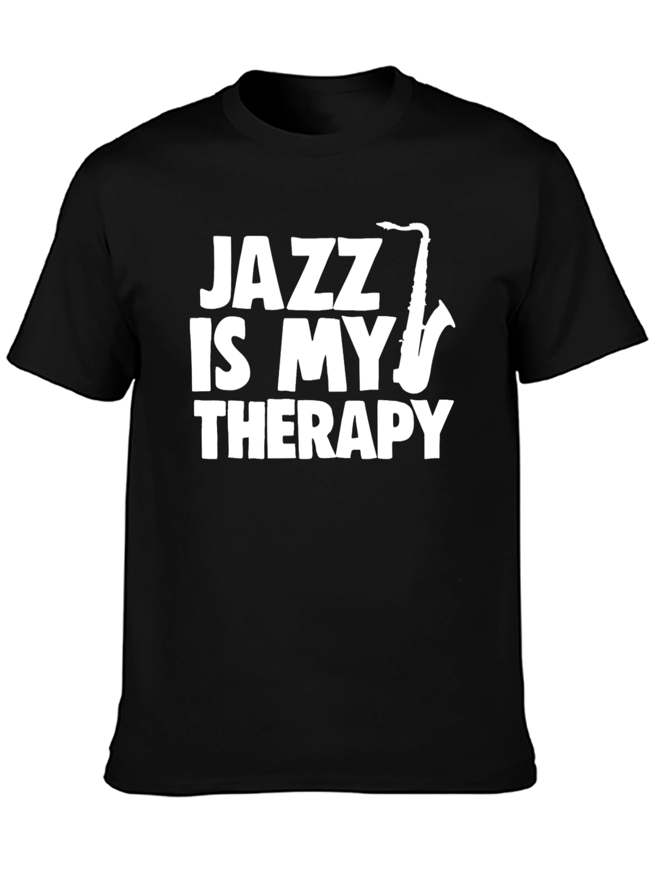 Black Jazz Is My Therapy Graphic T-Shirt view 3