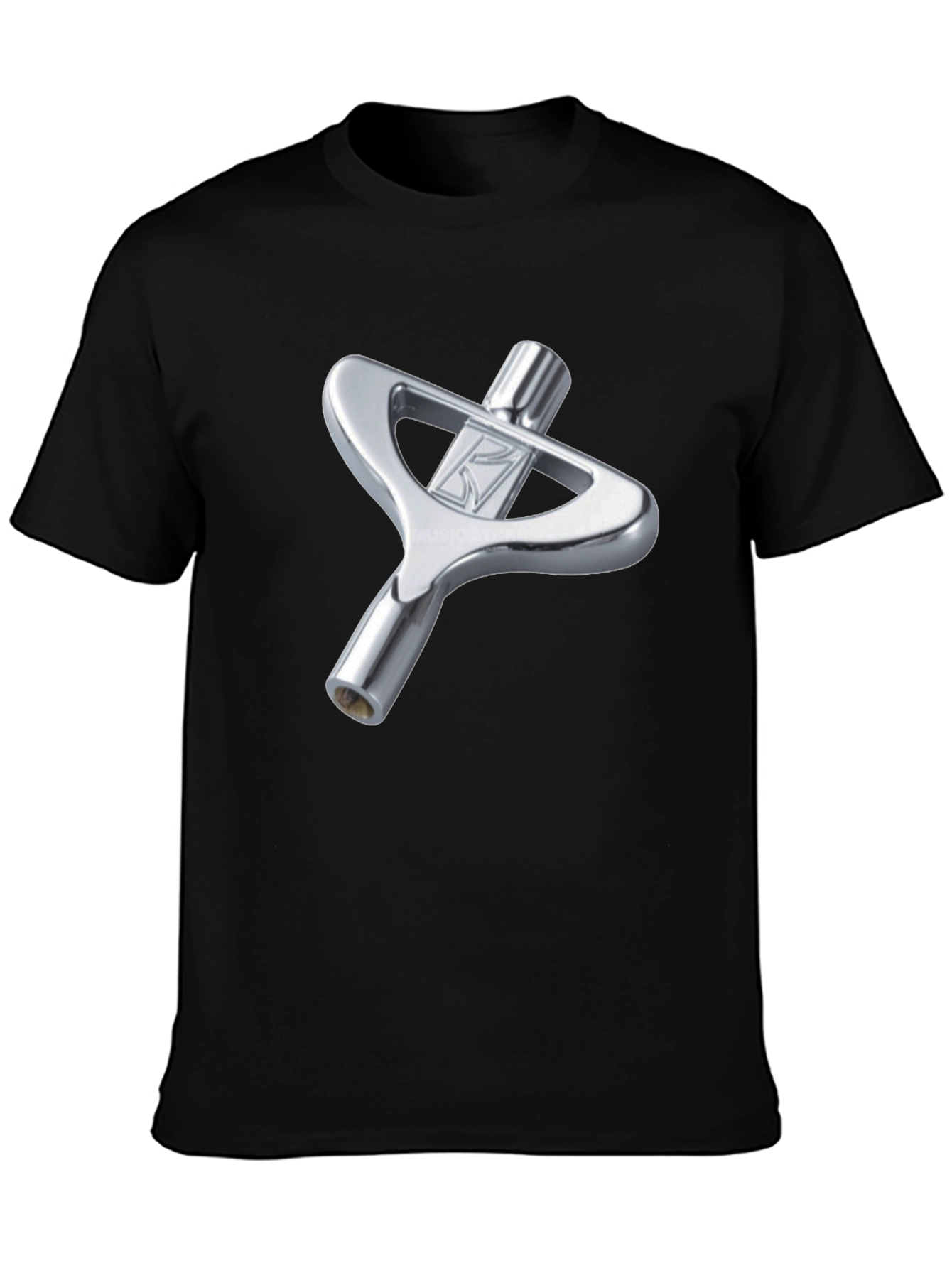 Black Drum Key Graphic Tee - Music Lover T-Shirt view 3