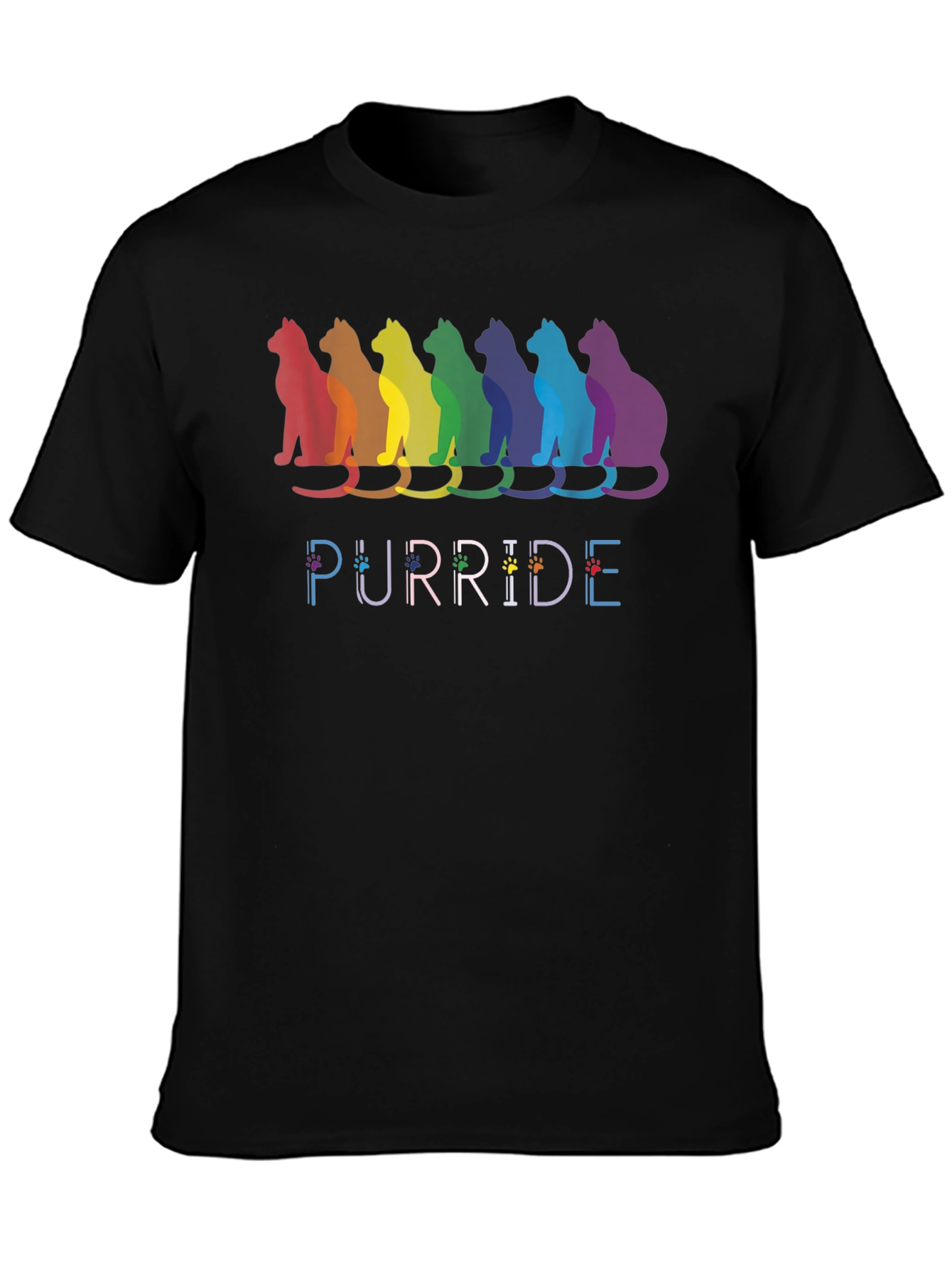 Black Purride Cat Pride T-Shirt view 3