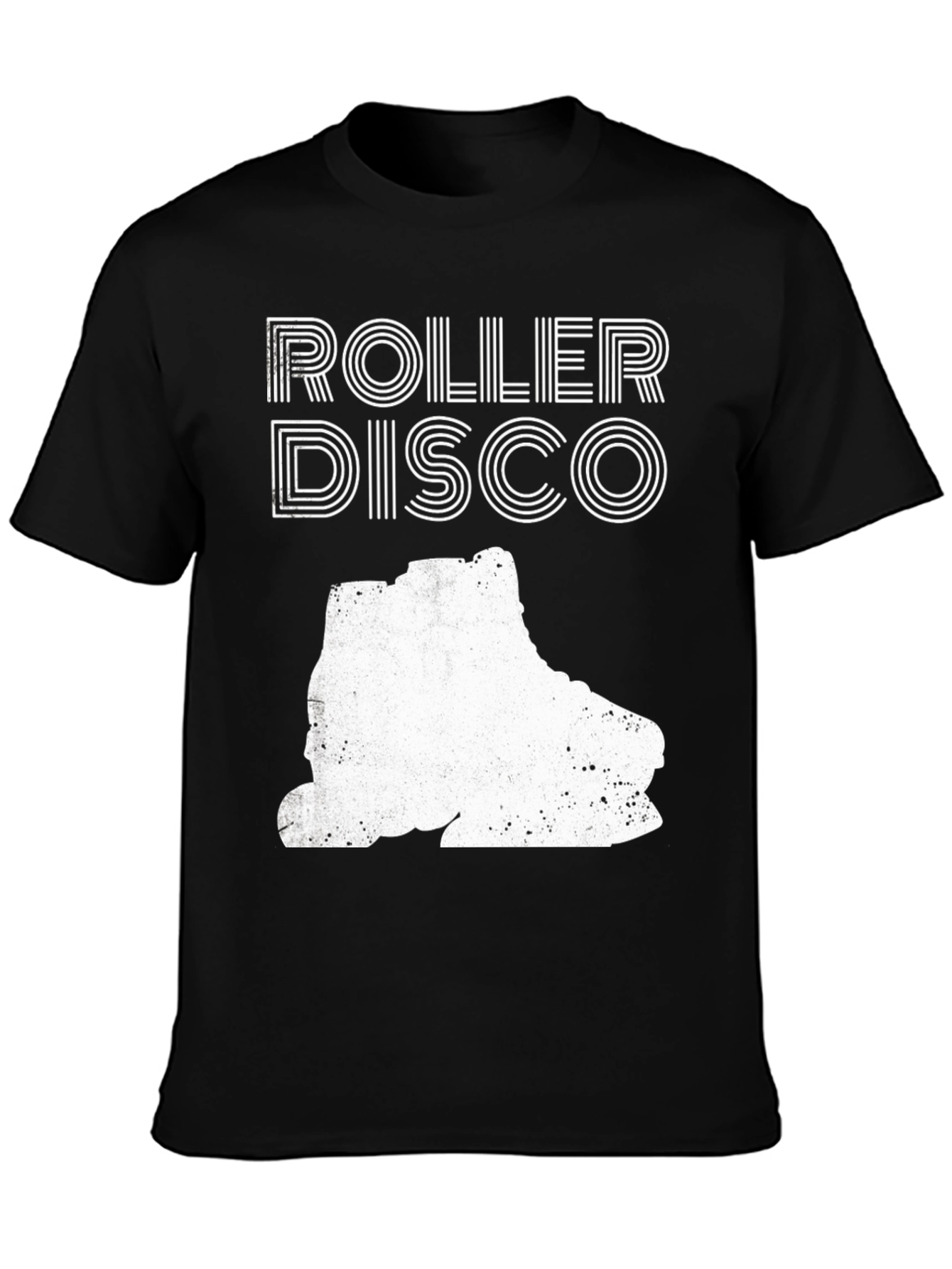 Black Retro Roller Disco T-Shirt view 3