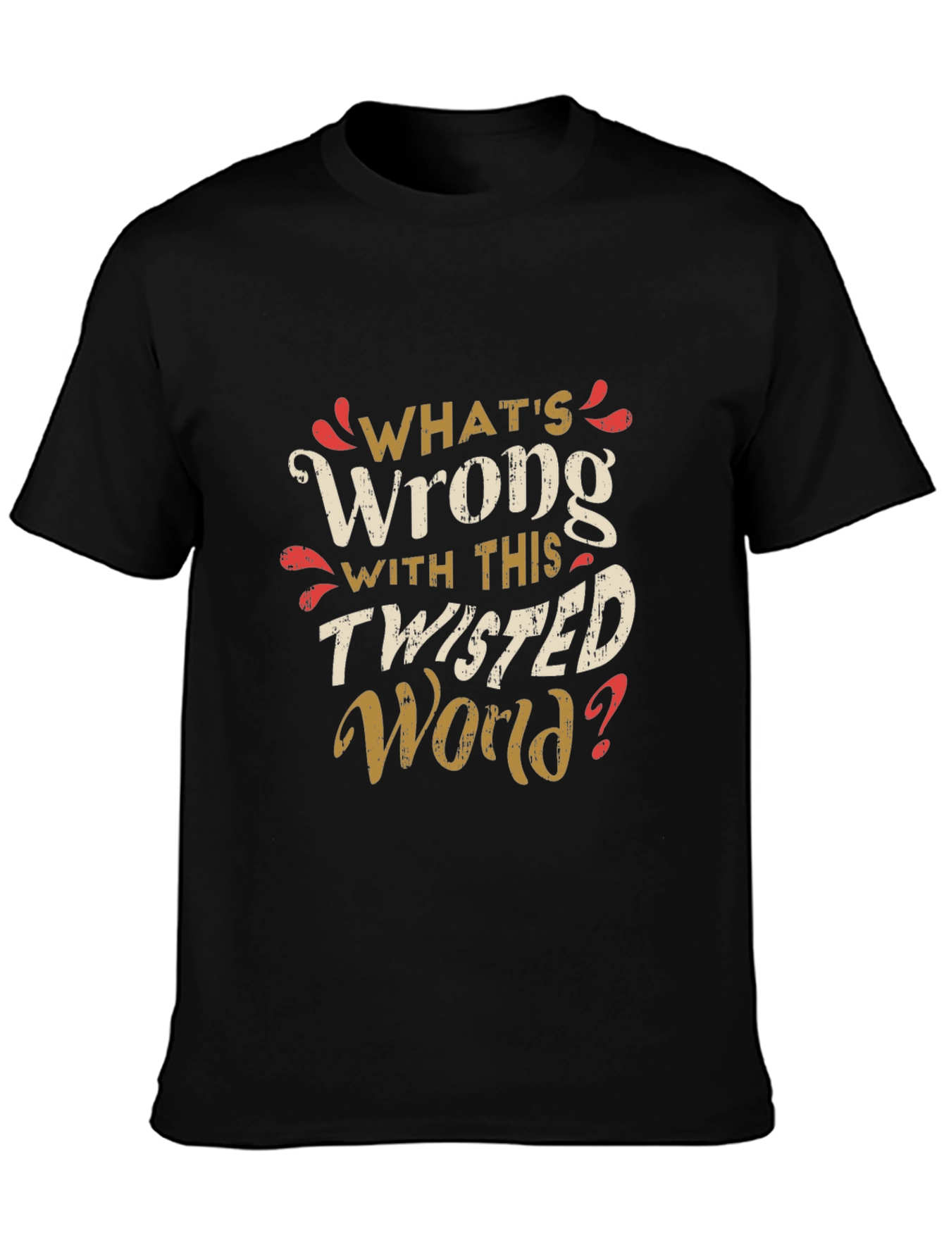 Black Twisted World Graphic Tee view 3