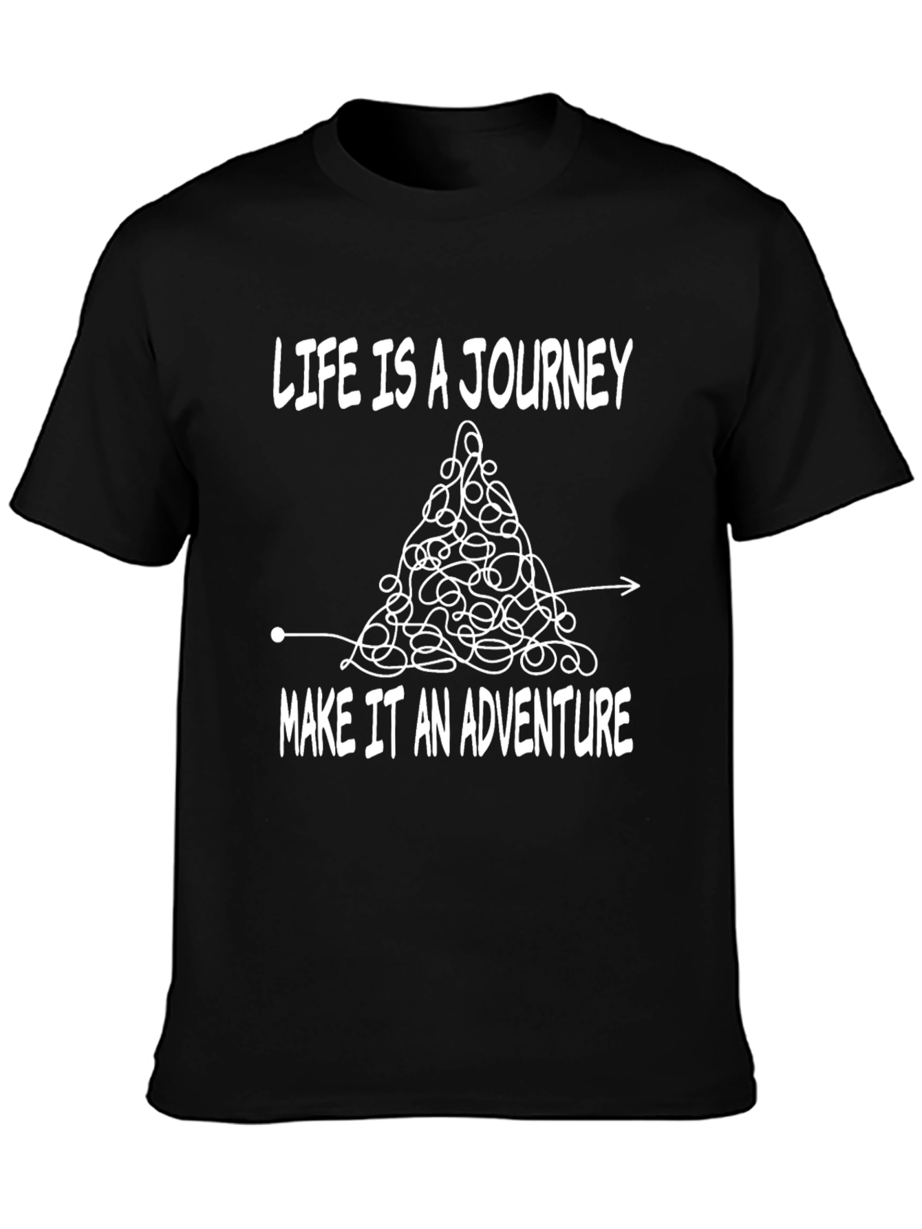 Black Life is a Journey T-Shirt - Adventure Design view 3