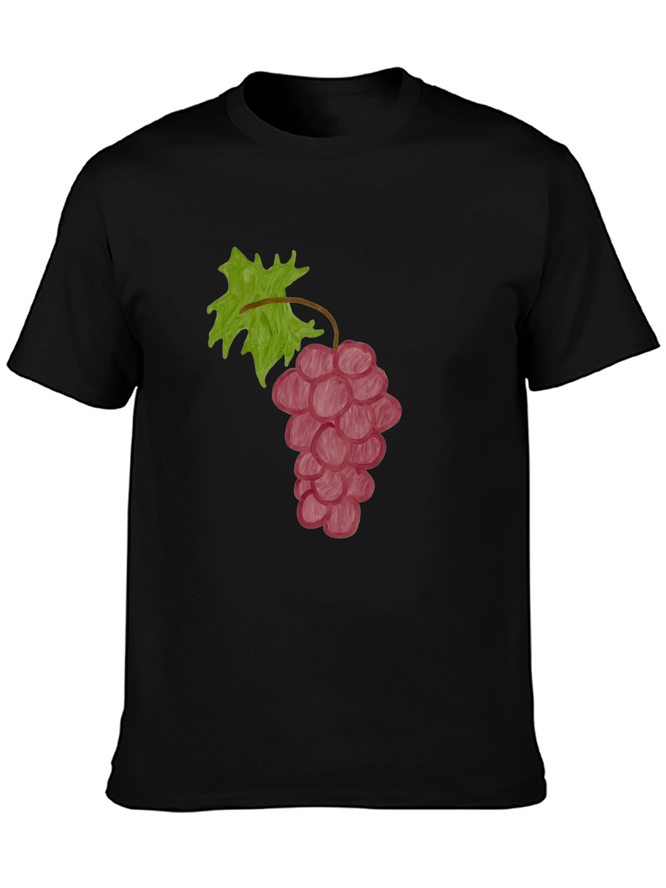 Black Grape Graphic Tee - Casual Black T-Shirt view 3