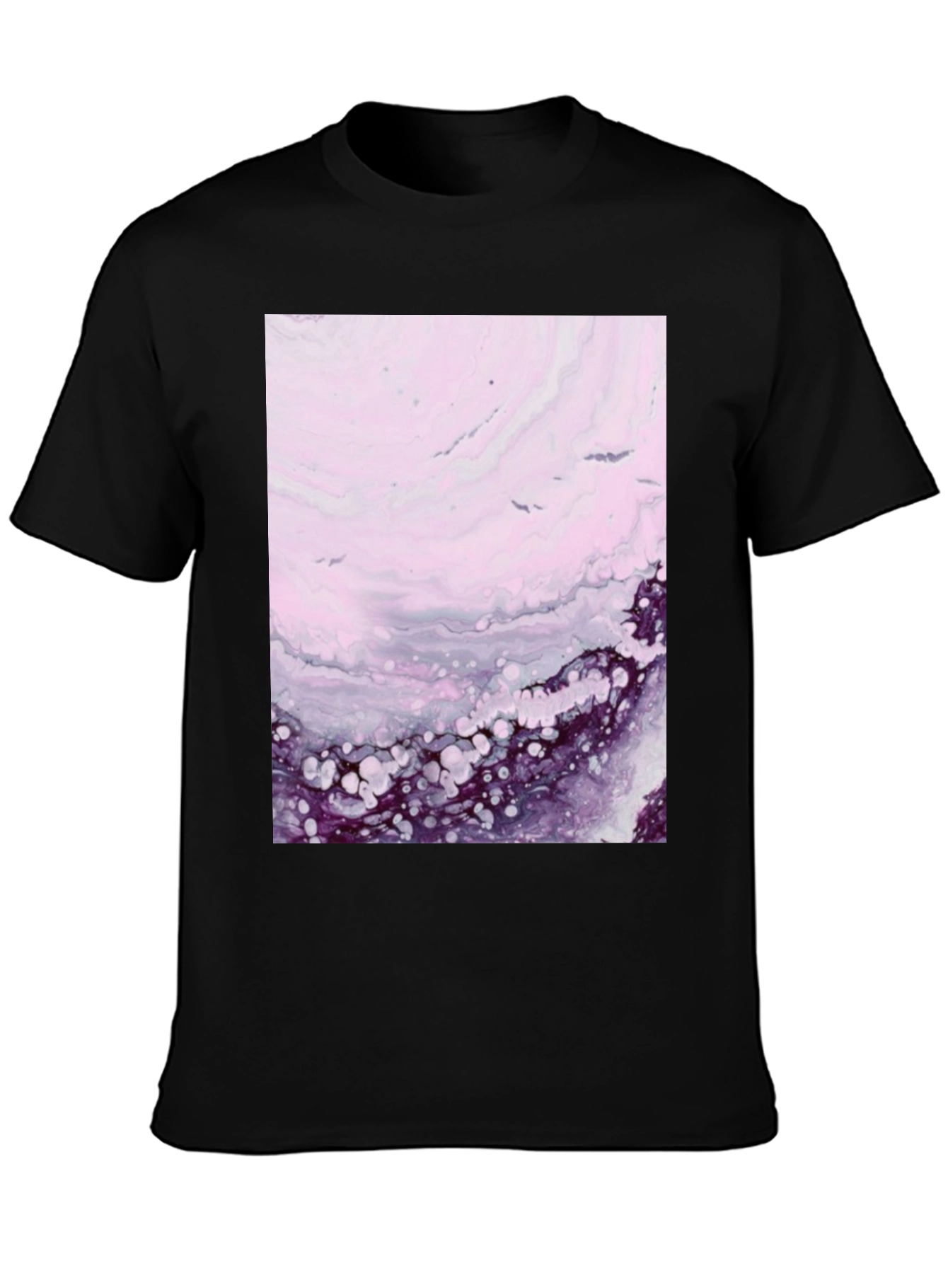 Black Abstract Art Black T-Shirt view 3