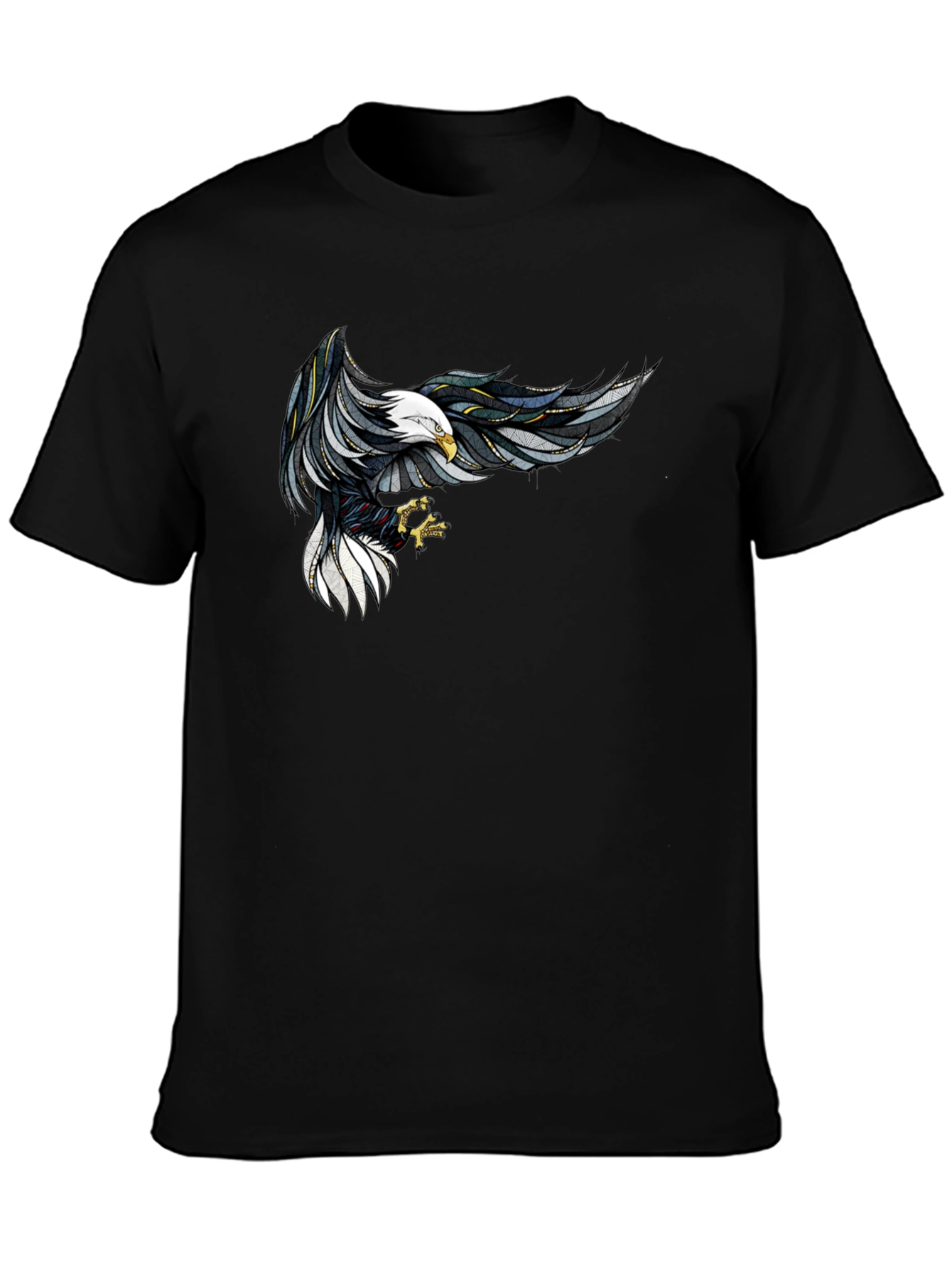 Black Eagle Graphic Print Black T-Shirt view 3
