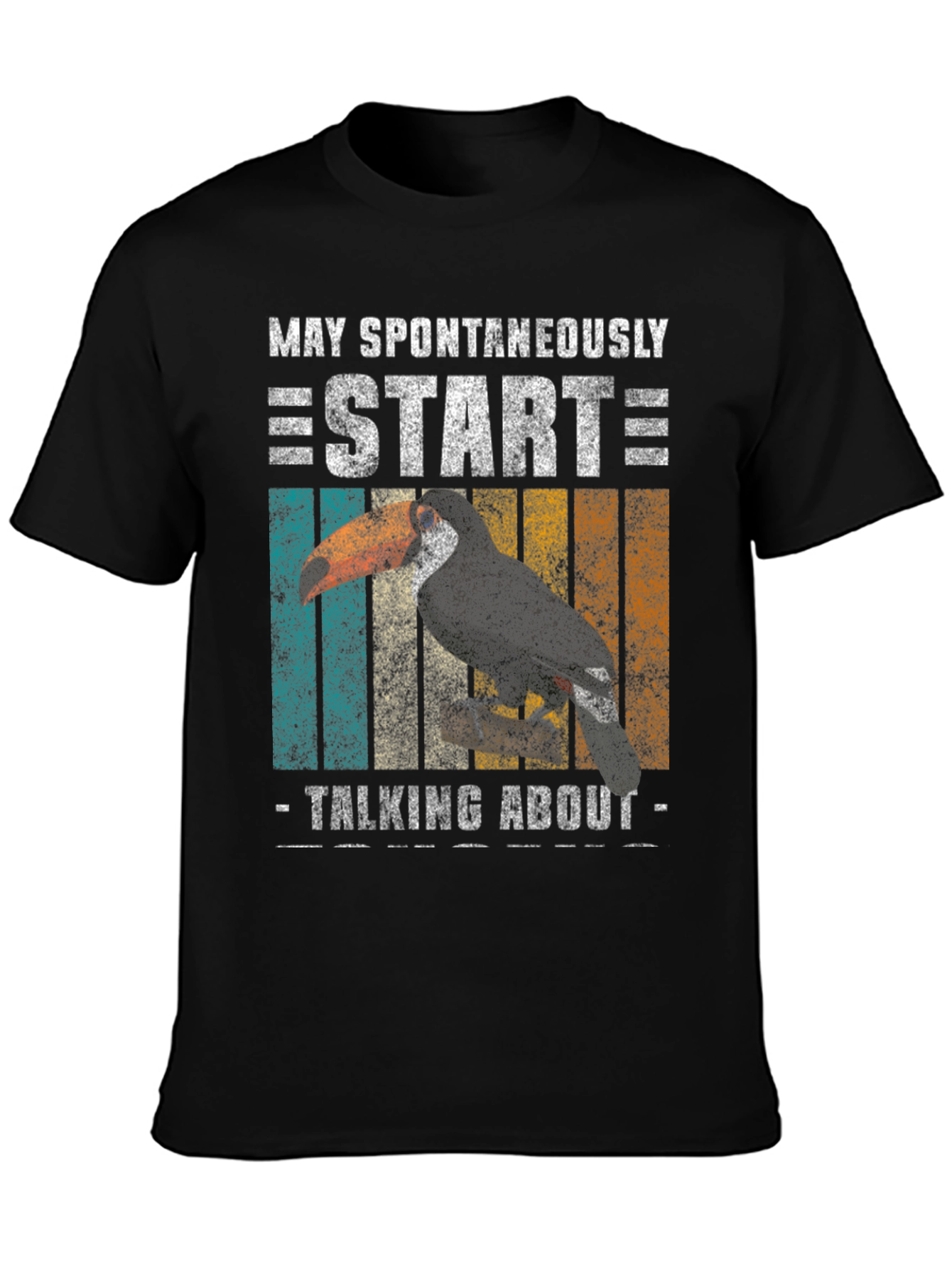Black Toucan Enthusiast Tee: May Spontaneously Start Talking! view 3