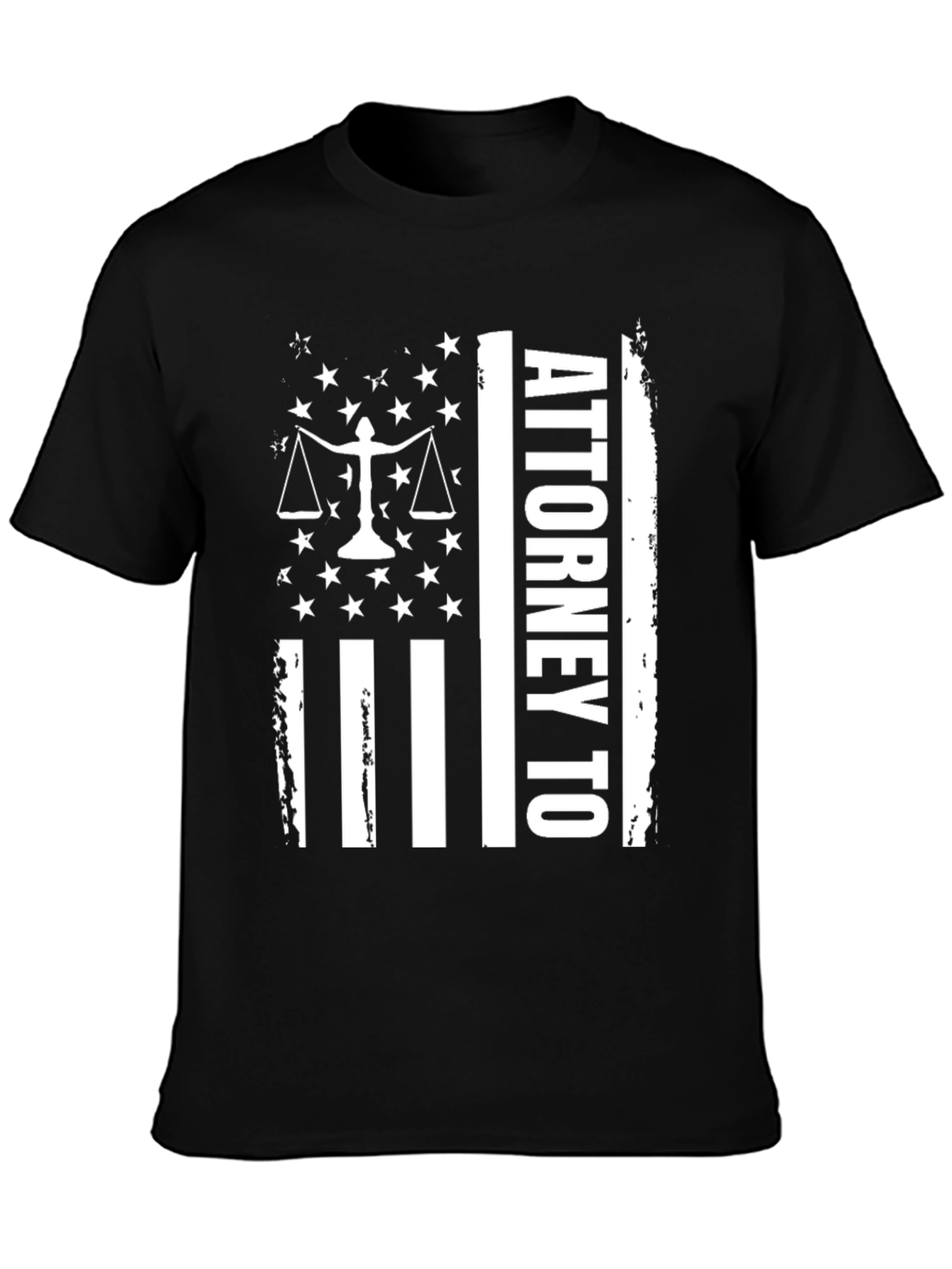 Black Attorney American Flag Graphic T-Shirt view 3