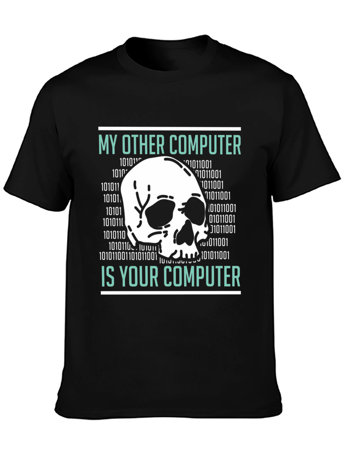 Black My Other Computer T-Shirt - Hacking Design view 3