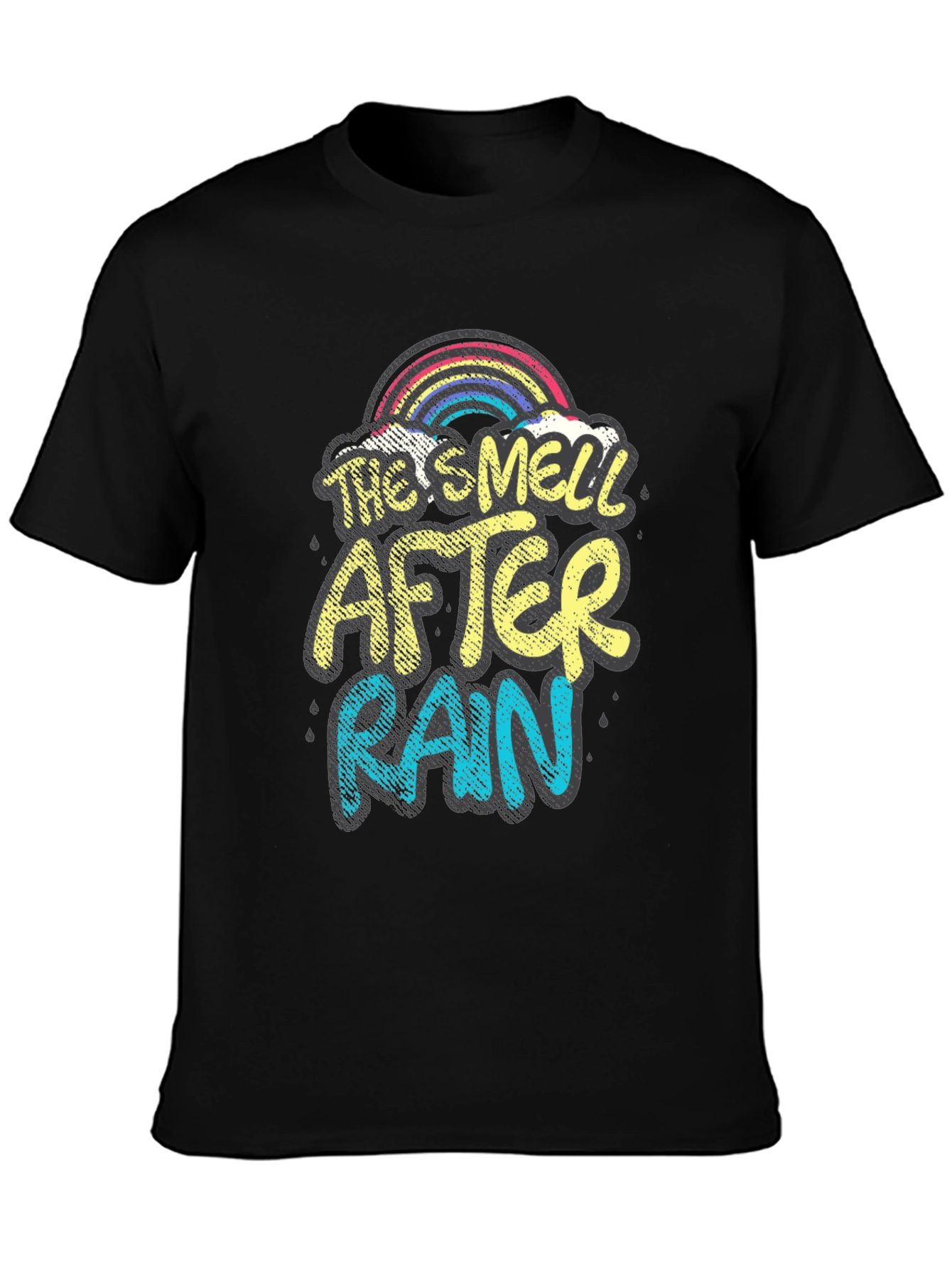 Black The Smell After Rain Graphic Tee - Black view 3