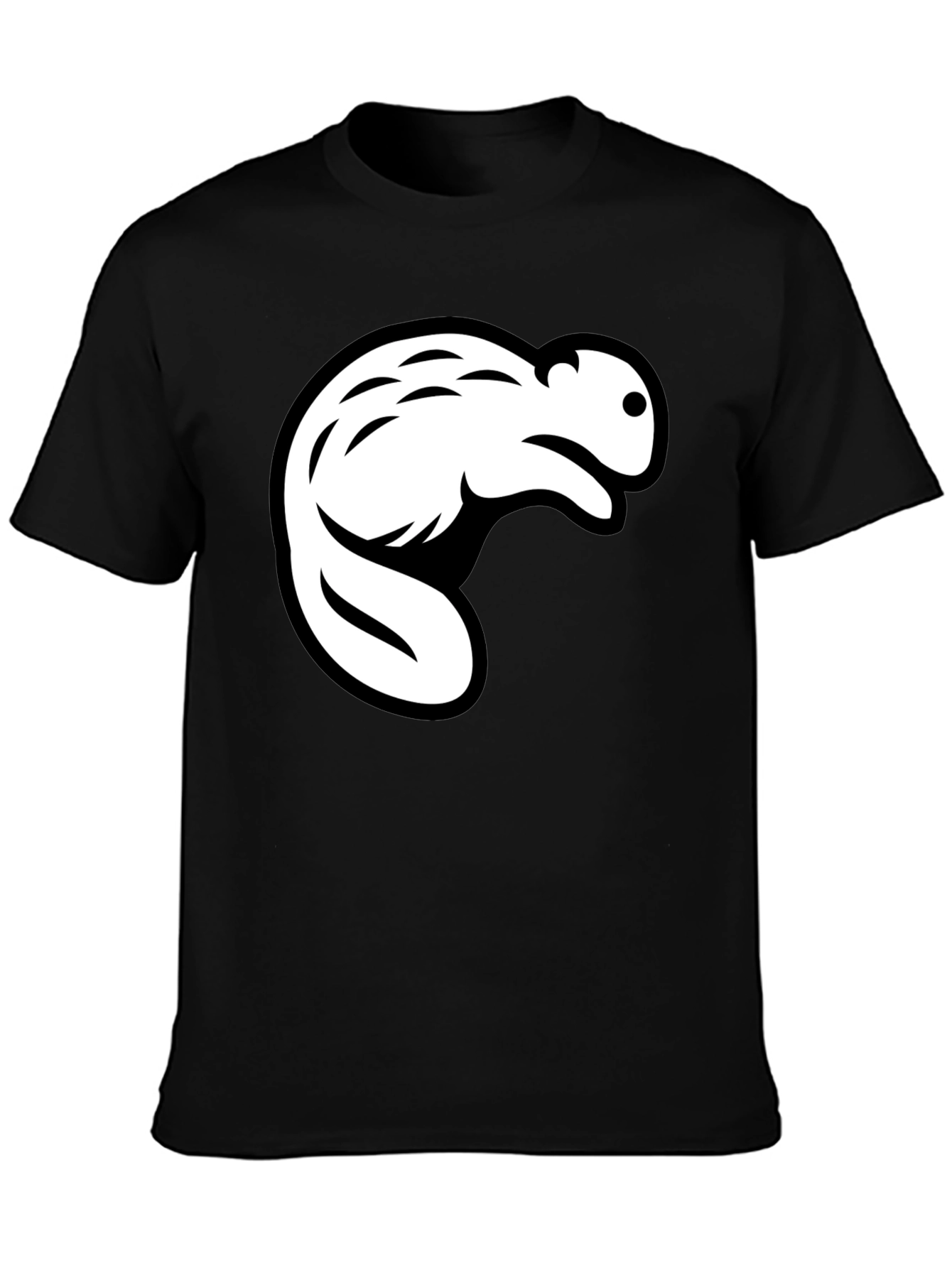 Black Beaver Graphic Black T-Shirt - Casual Style view 3