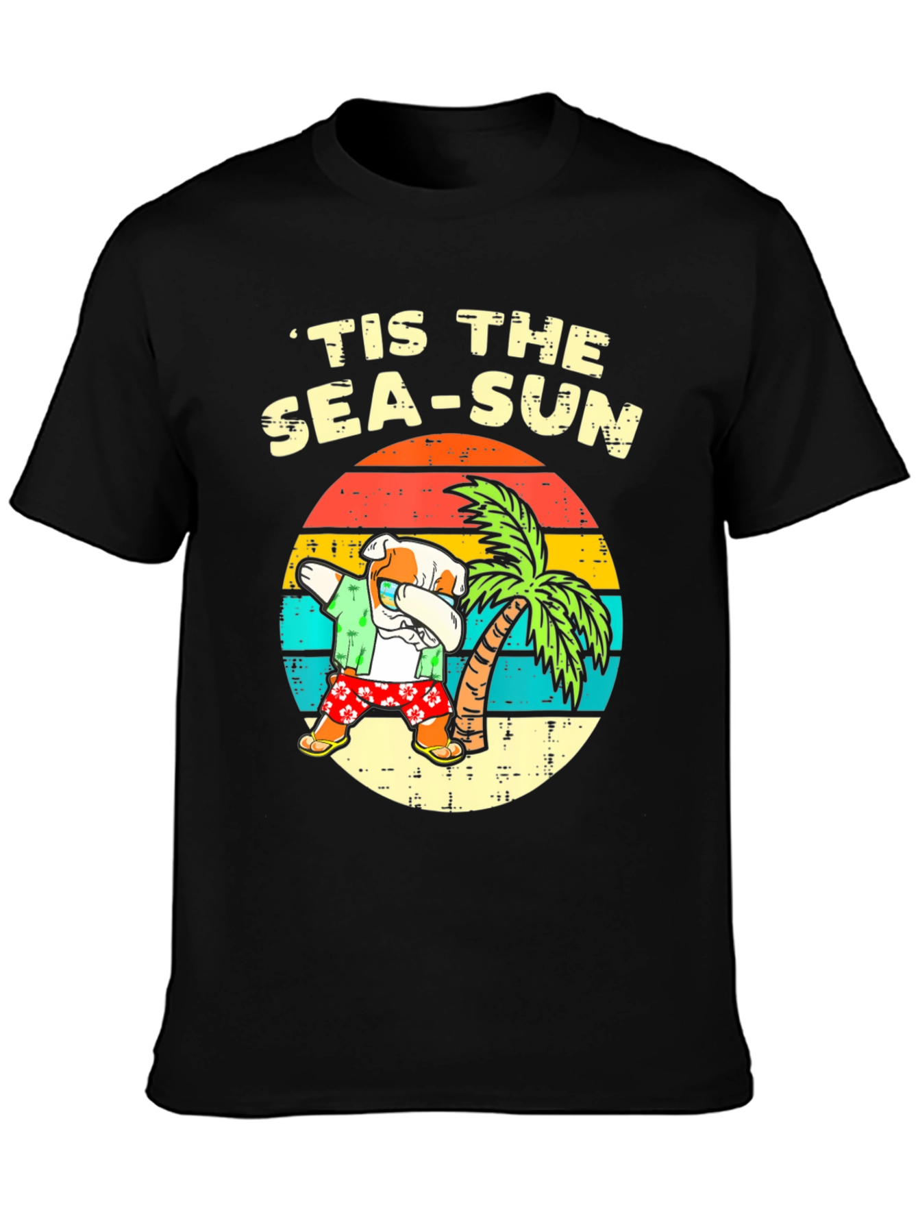 Black 'Tis the Sea-Sun' Graphic T-Shirt view 3
