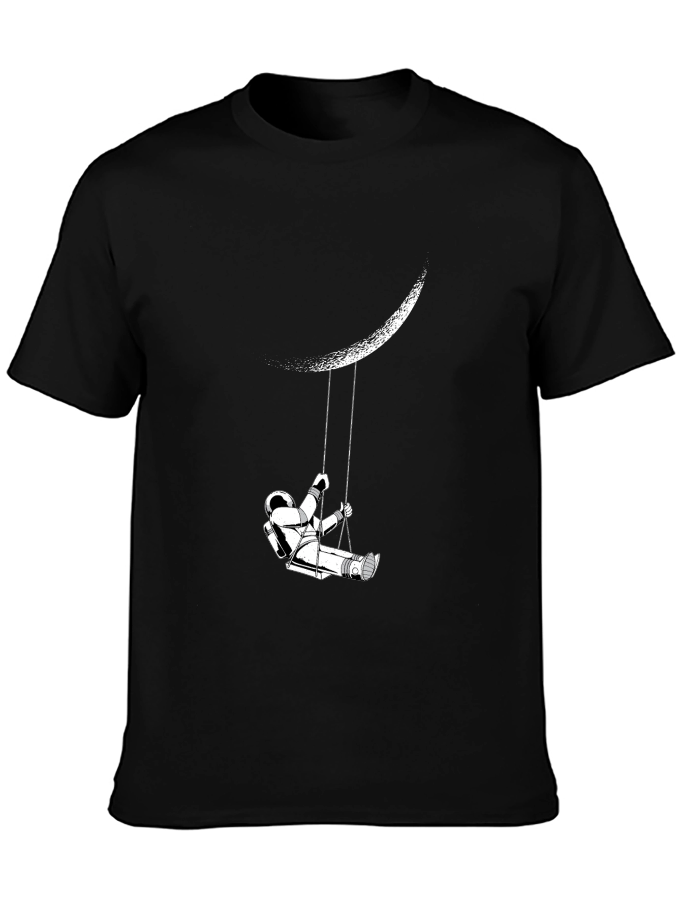 Black Astronaut Moon Swing Graphic Tee view 3